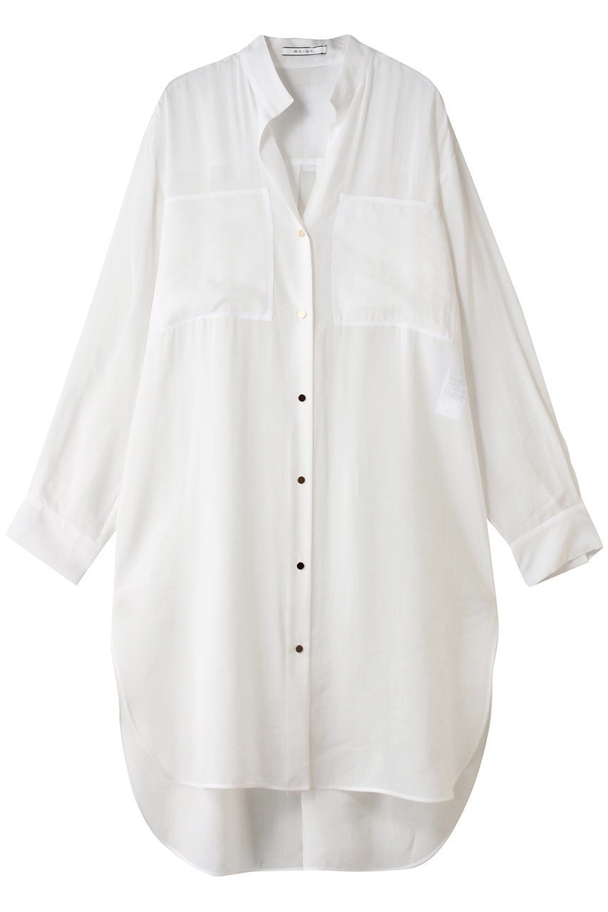 【ベイジ,/BEIGE,】のPAULINE / リネンヴィスコースオーバーサイズロングシャツ インテリア・キッズ・メンズ・レディースファッション・服の通販 founy(ファニー) 　ファッション　Fashion　レディースファッション　Fashion for Women　トップス・カットソー　Cut & Sew Tops　シャツ・ブラウス・オフィスカジュアル　Elegant Blouses & Button-Ups　スリーブ　Sleeve, Long Sleeve / Short Sleeve　ポケット　Pocket, Pocket Detail　ロング　Long, Long-Length　羽織　Haori, Light Jacket　White|ID: prp329100004902085 ipo3291000000036684634