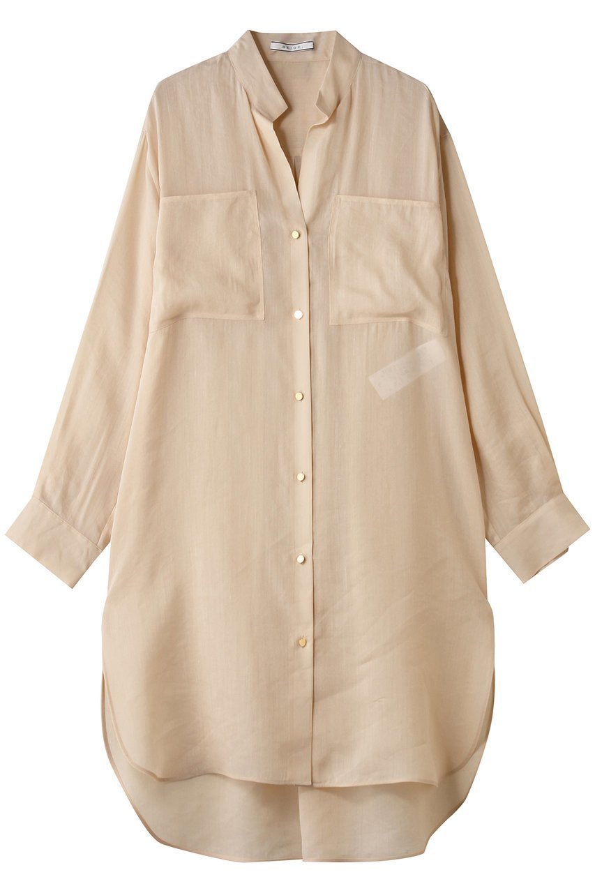 【ベイジ,/BEIGE,】のPAULINE / リネンヴィスコースオーバーサイズロングシャツ インテリア・キッズ・メンズ・レディースファッション・服の通販 founy(ファニー) 　ファッション　Fashion　レディースファッション　Fashion for Women　トップス・カットソー　Cut & Sew Tops　シャツ・ブラウス・オフィスカジュアル　Elegant Blouses & Button-Ups　スリーブ　Sleeve, Long Sleeve / Short Sleeve　ポケット　Pocket, Pocket Detail　ロング　Long, Long-Length　羽織　Haori, Light Jacket　Peach|ID: prp329100004902085 ipo3291000000036684635
