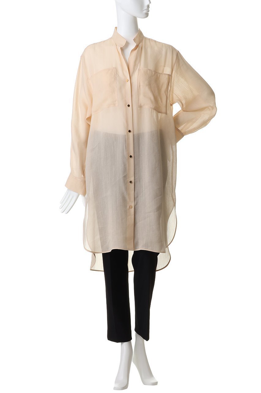 【ベイジ,/BEIGE,】のPAULINE / リネンヴィスコースオーバーサイズロングシャツ 人気、トレンドファッション・服の通販 founy(ファニー) 　ファッション　Fashion　レディースファッション　Fashion for Women　トップス・カットソー　Cut & Sew Tops　シャツ・ブラウス・オフィスカジュアル　Elegant Blouses & Button-Ups　スリーブ　Sleeve, Long Sleeve / Short Sleeve　ポケット　Pocket, Pocket Detail　ロング　Long, Long-Length　羽織　Haori, Light Jacket　other-2|ID: prp329100004902085 ipo3291000000036684638