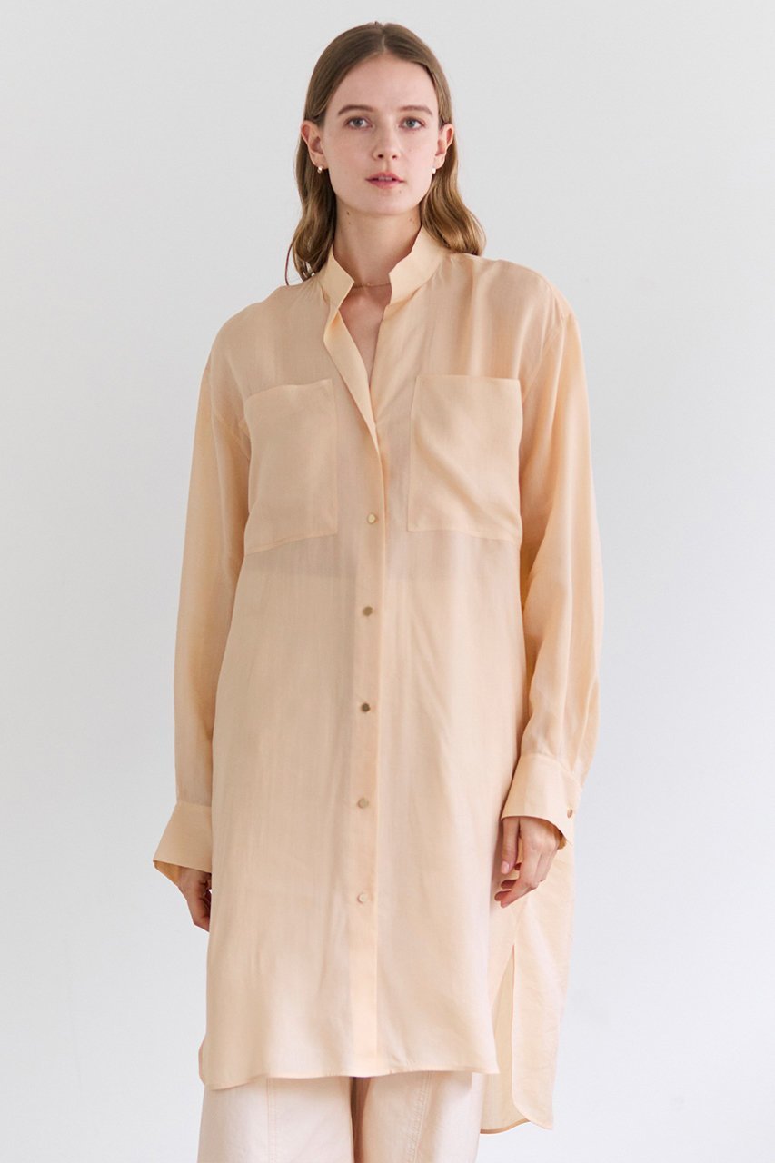 【ベイジ,/BEIGE,】のPAULINE / リネンヴィスコースオーバーサイズロングシャツ 人気、トレンドファッション・服の通販 founy(ファニー) 　ファッション　Fashion　レディースファッション　Fashion for Women　トップス・カットソー　Cut & Sew Tops　シャツ・ブラウス・オフィスカジュアル　Elegant Blouses & Button-Ups　スリーブ　Sleeve, Long Sleeve / Short Sleeve　ポケット　Pocket, Pocket Detail　ロング　Long, Long-Length　羽織　Haori, Light Jacket　other-8|ID: prp329100004902085 ipo3291000000036684644