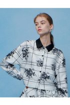 【アルアバイル/allureville】の【LOULOU WILLOUGHBY】SILK COフラワーチェックシャツブラウス ホワイト系|ID: prp329100004902087 ipo3291000000036684654