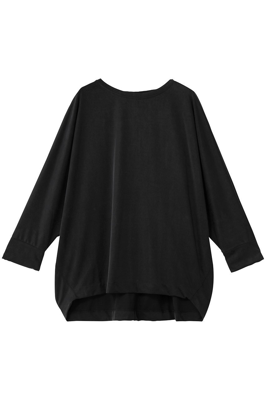 【ガリャルダガランテ/GALLARDAGALANTE】の【セットアップ対応】キュプラジャージードルマンプルオーバー インテリア・キッズ・メンズ・レディースファッション・服の通販 founy(ファニー) ファッション Fashion レディースファッション Fashion for Women トップス・カットソー Cut & Sew Tops シャツ・ブラウス・オフィスカジュアル Elegant Blouses & Button-Ups ロングTシャツ・Tシャツ Longline T-Shirts & Tees カジュアルプルオーバー・ニットトップス Pullovers & Knit Tops / Casual Pullovers カットソー・ベーシックTシャツ Cut-and-Sewn Tops / Stretch Tees & Basics とろみ Fluid, Flowy Fabric キュプラ Cupro, Eco Fabric シンプル Simple, Minimal スラックス Slacks, Dress Pants スリーブ Sleeve, Long Sleeve / Short Sleeve セットアップ Set-Up, Coordinated Outfit デニム Denim, Jeans Material ロング Long, Long-Length エレガント 上品 Elegant ブラック|ID: prp329100004902092 ipo3291000000036684718