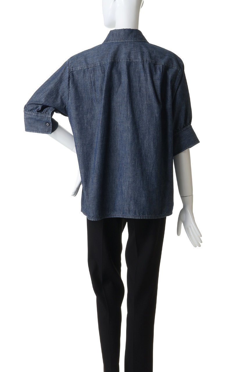 【ジル サンダー/JIL SANDER】のコットンシャンブレー ハーフスリーブシャツ 人気、トレンドファッション・服の通販 founy(ファニー) ファッション Fashion レディースファッション Fashion for Women トップス・カットソー Cut & Sew Tops シャツ・ブラウス・オフィスカジュアル Elegant Blouses & Button-Ups おすすめ Recommended / Our Picks キャミソール Camisole, Spaghetti Strap Top ギャザー Gathered, Ruffled ショート Short, Short Length スリーブ Sleeve, Long Sleeve / Short Sleeve タンク Tank Top, Sleeveless Top デニム Denim, Jeans Material other-4|ID: prp329100004902124 ipo3291000000036684993