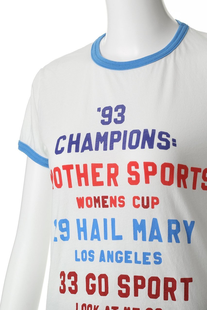 【マザー/MOTHER】の【LIL】THE GOODIE GOODIE RINGER SPORTS ロゴTシャツ (CPI) 人気、トレンドファッション・服の通販 founy(ファニー) 　ファッション　Fashion　レディースファッション　Fashion for Women　トップス・カットソー　Cut & Sew Tops　シャツ・ブラウス・オフィスカジュアル　Elegant Blouses & Button-Ups　ロングTシャツ・Tシャツ　Longline T-Shirts & Tees　カットソー・ベーシックTシャツ　Cut-and-Sewn Tops / Stretch Tees & Basics　おすすめ　Recommended / Our Picks　ショート　Short, Short Length　スリーブ　Sleeve, Long Sleeve / Short Sleeve　デニム　Denim, Jeans Material　フレア　Flare, Flared　再入荷　Restock / Back in Stock　other-5|ID: prp329100004902130 ipo3291000000036685033