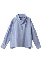 【ミズイロ インド/mizuiro ind】のstripe scarf collar shirt シャツ blue|ID: prp329100004902132 ipo3291000000036685047