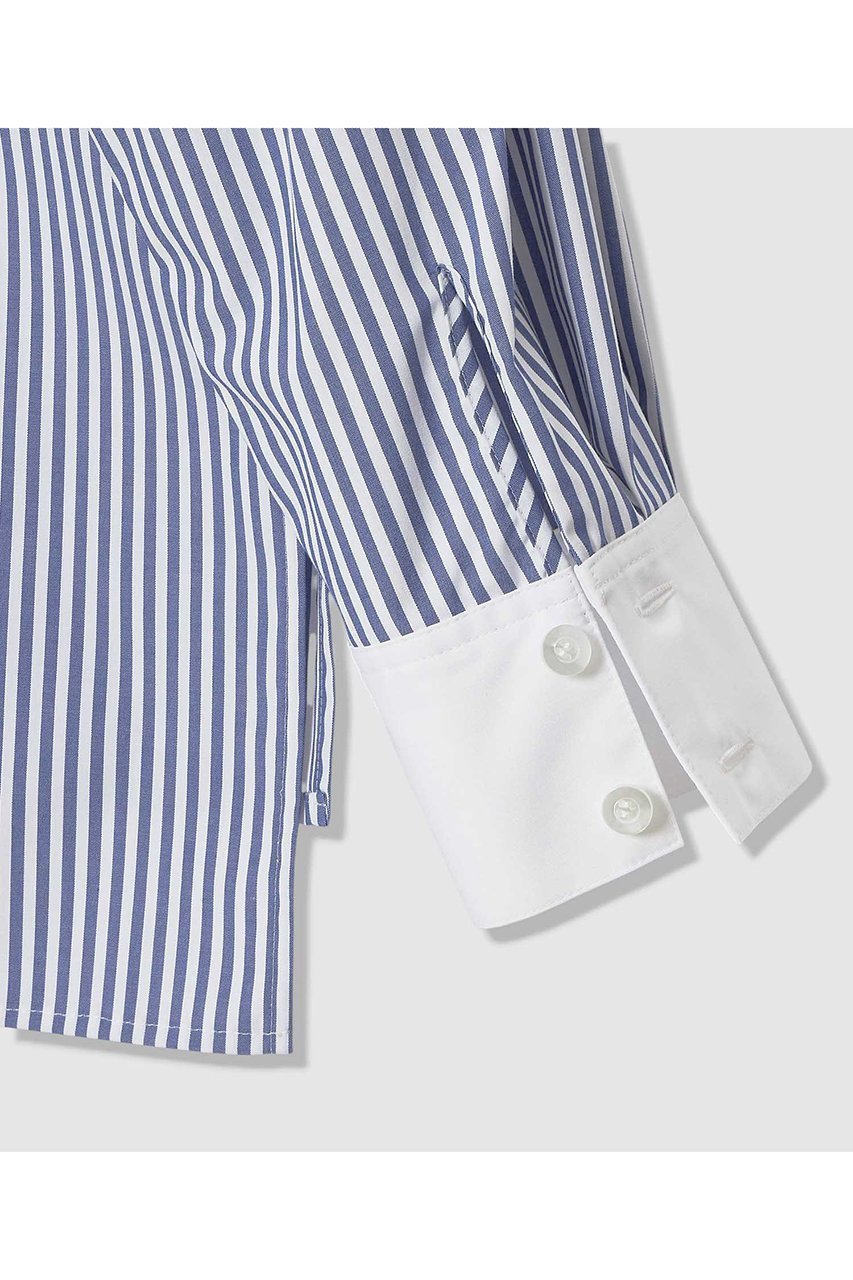 【アナイ/ANAYI】のコットンブロード衿刺繍シャツ 人気、トレンドファッション・服の通販 founy(ファニー) 　ファッション　Fashion　レディースファッション　Fashion for Women　トップス・カットソー　Cut & Sew Tops　シャツ・ブラウス・オフィスカジュアル　Elegant Blouses & Button-Ups　おすすめ　Recommended / Our Picks　インナー　Innerwear　ジャケット　Jacket, Outerwear　ストライプ　Stripe, Striped Pattern　スリーブ　Sleeve, Long Sleeve / Short Sleeve　ブロード　Broadcloth, Fine Cotton　ロング　Long, Long-Length　other-6|ID: prp329100004902141 ipo3291000000036685195