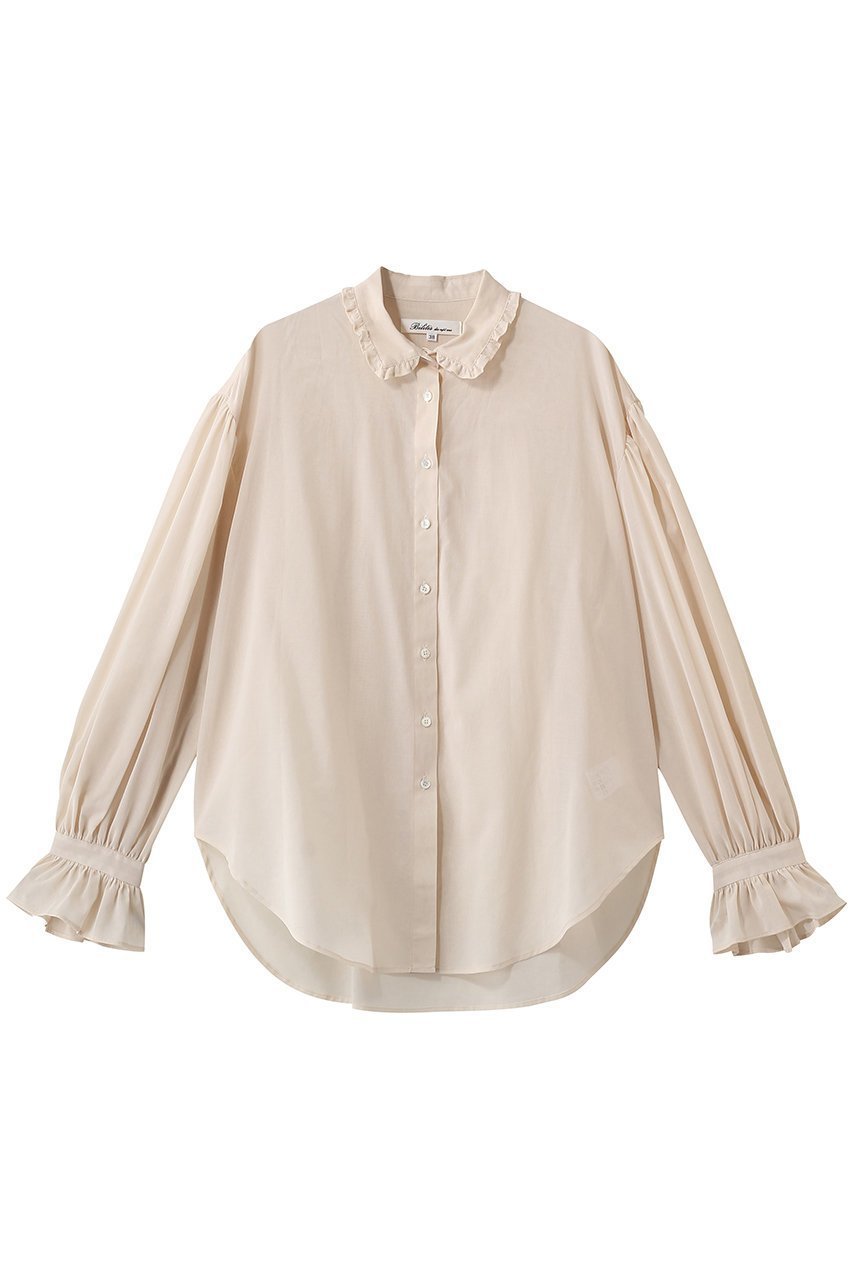 【ビリティス ディセッタン/Bilitis dix-sept ans】のボイルリラックスブラウス インテリア・キッズ・メンズ・レディースファッション・服の通販 founy(ファニー) 　ファッション　Fashion　レディースファッション　Fashion for Women　トップス・カットソー　Cut & Sew Tops　シャツ・ブラウス・オフィスカジュアル　Elegant Blouses & Button-Ups　スリーブ　Sleeve, Long Sleeve / Short Sleeve　フェミニン　Feminine, Girly　フリル　Frill, Ruffle　ボトム　Bottoms, Lower Wear　ロング　Long, Long-Length　ベージュ|ID: prp329100004902152 ipo3291000000036685370