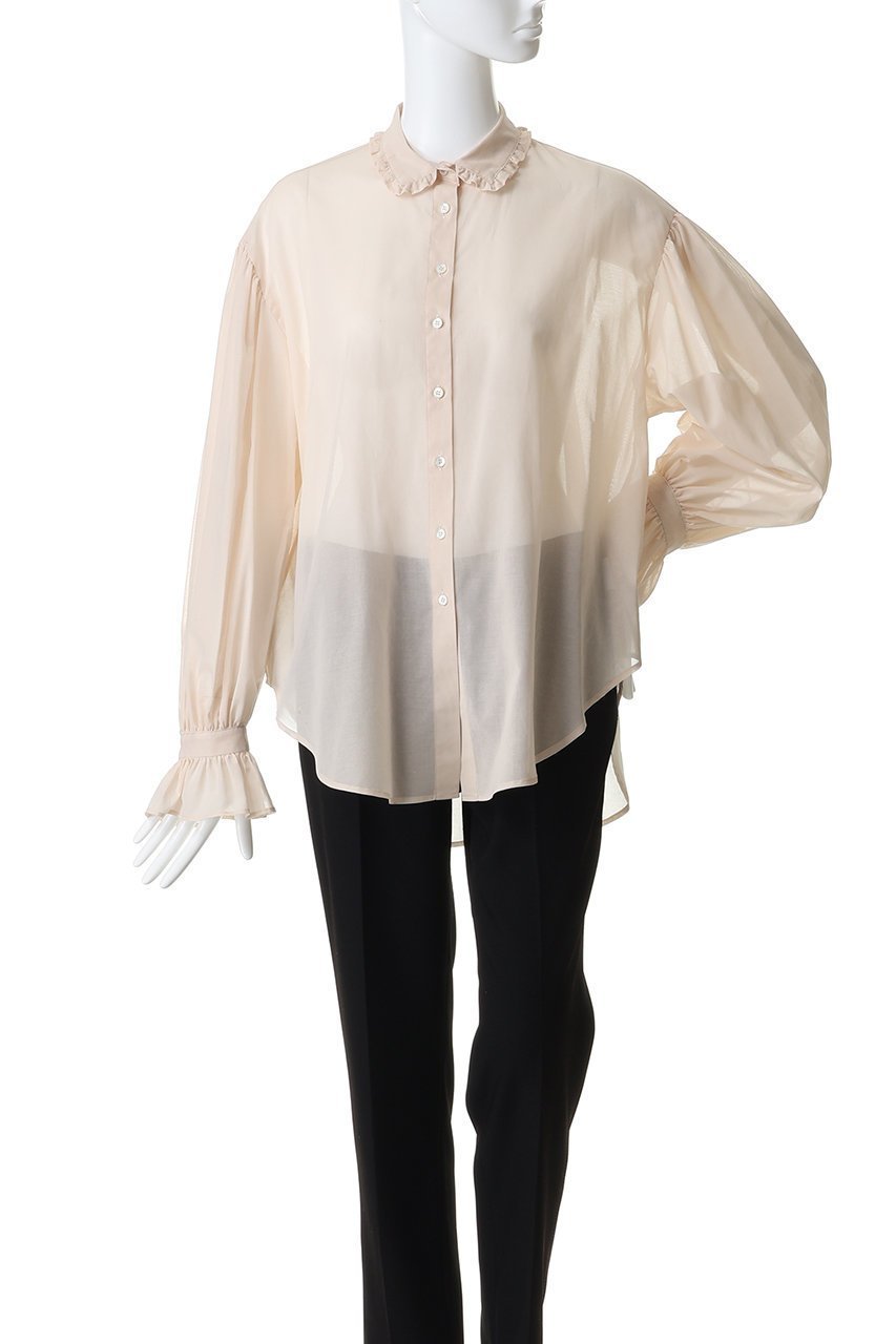 【ビリティス ディセッタン/Bilitis dix-sept ans】のボイルリラックスブラウス 人気、トレンドファッション・服の通販 founy(ファニー) 　ファッション　Fashion　レディースファッション　Fashion for Women　トップス・カットソー　Cut & Sew Tops　シャツ・ブラウス・オフィスカジュアル　Elegant Blouses & Button-Ups　スリーブ　Sleeve, Long Sleeve / Short Sleeve　フェミニン　Feminine, Girly　フリル　Frill, Ruffle　ボトム　Bottoms, Lower Wear　ロング　Long, Long-Length　other-2|ID: prp329100004902152 ipo3291000000036685371