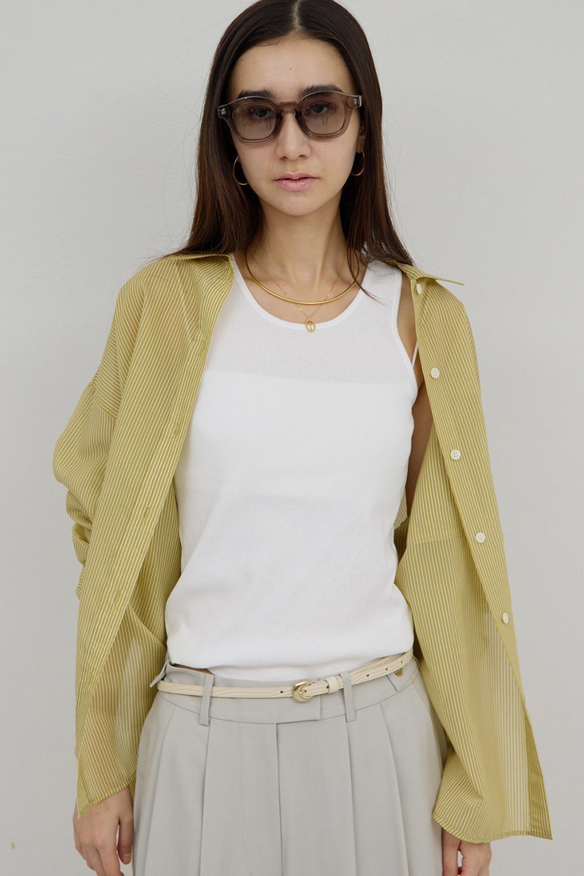 【ガリャルダガランテ/GALLARDAGALANTE】の〈前後2way〉ハイツイストリブタンク 人気、トレンドファッション・服の通販 founy(ファニー) 　ファッション　Fashion　レディースファッション　Fashion for Women　トップス・カットソー　Cut & Sew Tops　キャミソール&ノースリーブ　Camisoles & Sleeveless Tops　シャツ・ブラウス・オフィスカジュアル　Elegant Blouses & Button-Ups　ロングTシャツ・Tシャツ　Longline T-Shirts & Tees　カットソー・ベーシックTシャツ　Cut-and-Sewn Tops / Stretch Tees & Basics　インナー　Innerwear　キャミソール　Camisole, Spaghetti Strap Top　コンパクト　Compact, Small Size　ショルダー　Shoulder, Shoulder Strap　ジャケット　Jacket, Outerwear　タンク　Tank Top, Sleeveless Top　other-4|ID: prp329100004902156 ipo3291000000036712428