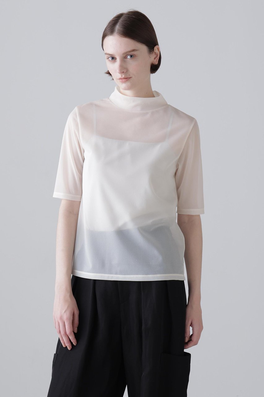 【アドーア/ADORE】のトリコットオーガンジー 人気、トレンドファッション・服の通販 founy(ファニー) ファッション Fashion レディースファッション Fashion for Women トップス・カットソー Cut & Sew Tops シャツ・ブラウス・オフィスカジュアル Elegant Blouses & Button-Ups ロングTシャツ・Tシャツ Longline T-Shirts & Tees カットソー・ベーシックTシャツ Cut-and-Sewn Tops / Stretch Tees & Basics インナー Innerwear オーガンジー Organza Fabric シアー Sheer, See-Through ショート Short, Short Length ジャケット Jacket, Outerwear スリーブ Sleeve, Long Sleeve / Short Sleeve バランス Balance, Style Balance エレガント 上品 Elegant 半袖 Short Sleeve, Half Sleeve other-2|ID: prp329100004902159 ipo3291000000036712438