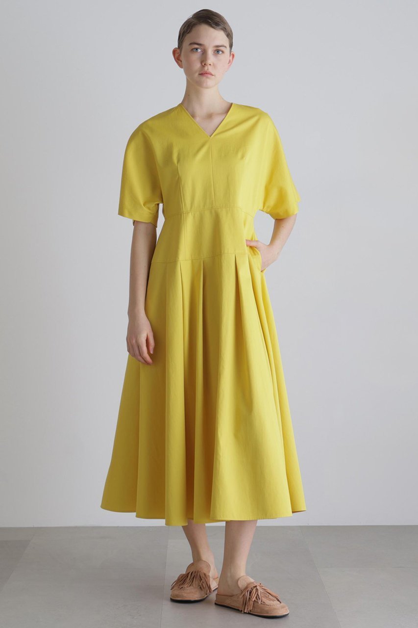 【アドーア/ADORE】のツイルクロスワンピース インテリア・キッズ・メンズ・レディースファッション・服の通販 founy(ファニー) ファッション Fashion レディースファッション Fashion for Women ワンピース Dresses チュニック Tunic Tops & Dresses チュニック Tunic, Long Top ツイル Twist, Twisted Detail ドレス Dress, One-Piece ロング Long, Long-Length エレガント 上品 Elegant イエロー|ID: prp329100004902162 ipo3291000000036685499