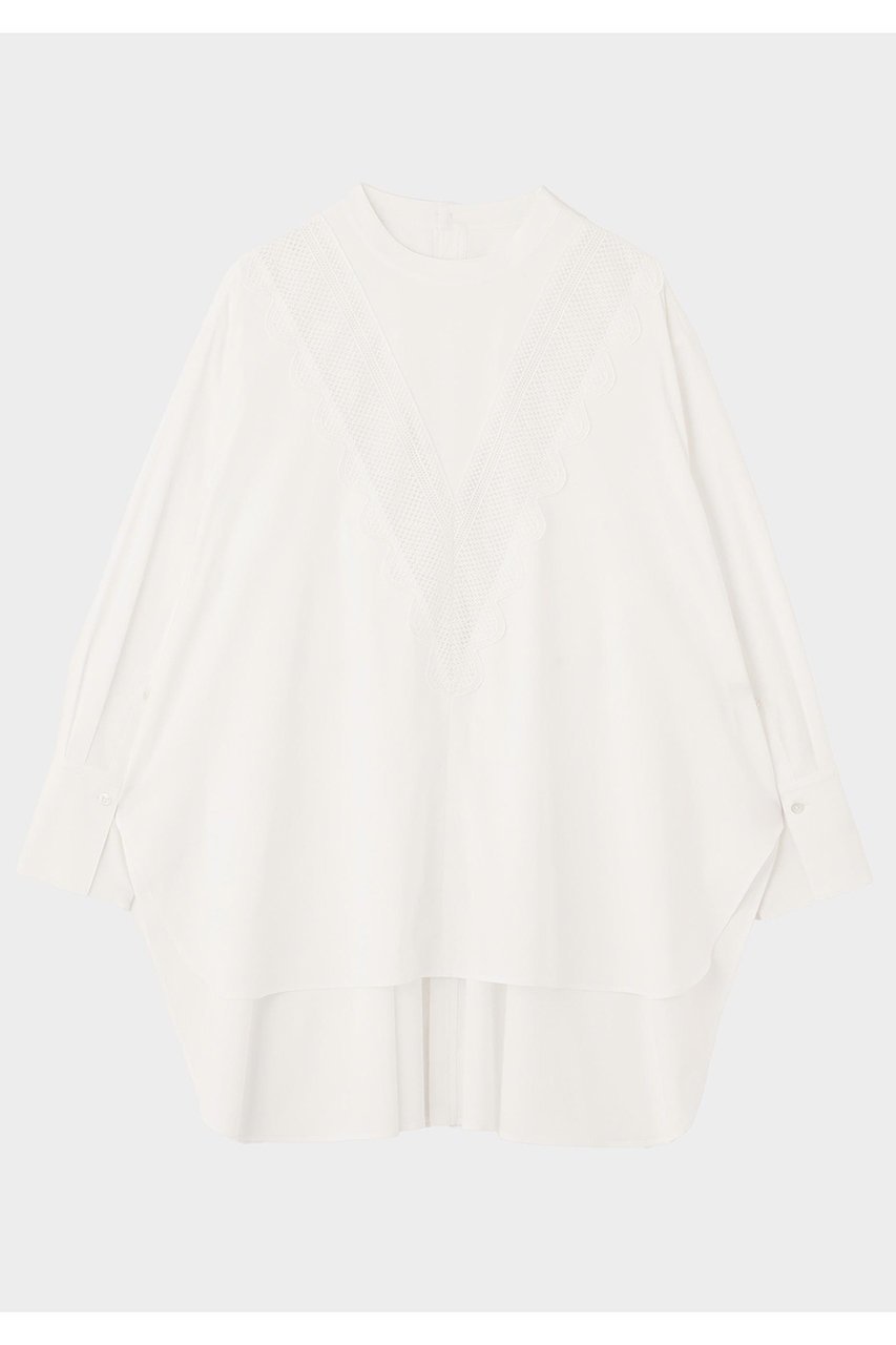 【ル フィル/LE PHIL】のレース切り替えブラウス 人気、トレンドファッション・服の通販 founy(ファニー) 　ファッション　Fashion　レディースファッション　Fashion for Women　トップス・カットソー　Cut & Sew Tops　シャツ・ブラウス・オフィスカジュアル　Elegant Blouses & Button-Ups　スリーブ　Sleeve, Long Sleeve / Short Sleeve　バランス　Balance, Style Balance　パターン　Pattern, Design Print　ビッグ　Big, Oversized　レース　Lace, Lace Fabric　ロング　Long, Long-Length　ワーク　Workwear, Utility Style　春　Spring　羽織　Haori, Light Jacket　 other-1|ID: prp329100004902173 ipo3291000000036685581