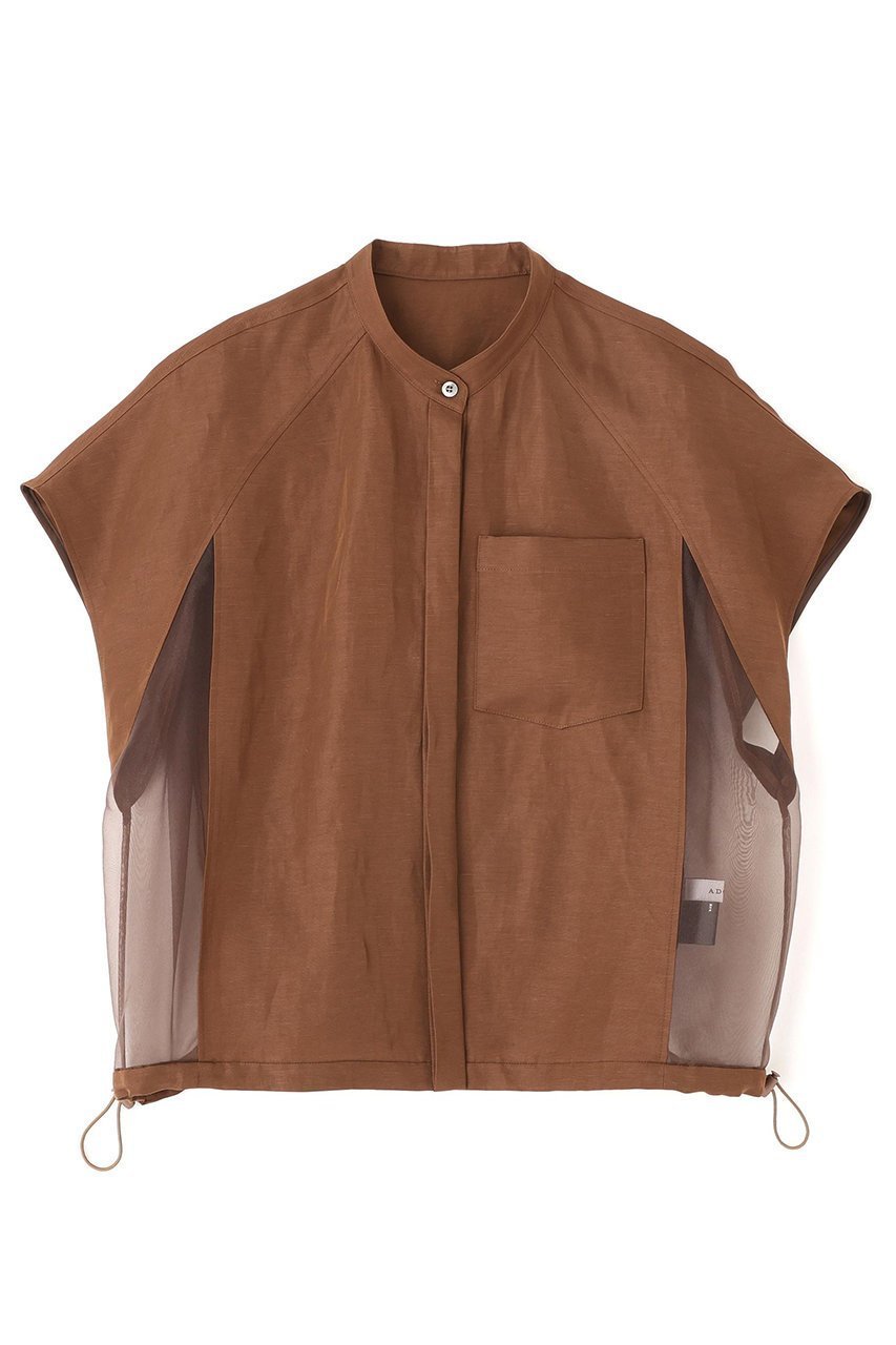 【アドーア/ADORE】のシルキープレーンクロスブラウス インテリア・キッズ・メンズ・レディースファッション・服の通販 founy(ファニー) ファッション Fashion レディースファッション Fashion for Women トップス・カットソー Cut & Sew Tops シャツ・ブラウス・オフィスカジュアル Elegant Blouses & Button-Ups おすすめ Recommended / Our Picks なめらか Smooth, Silky Texture シアー Sheer, See-Through ショート Short, Short Length スリーブ Sleeve, Long Sleeve / Short Sleeve セットアップ Set-Up, Coordinated Outfit リュクス Luxury, Elegant, High-End, Chic エレガント 上品 Elegant ブラウン|ID: prp329100004902174 ipo3291000000036685593