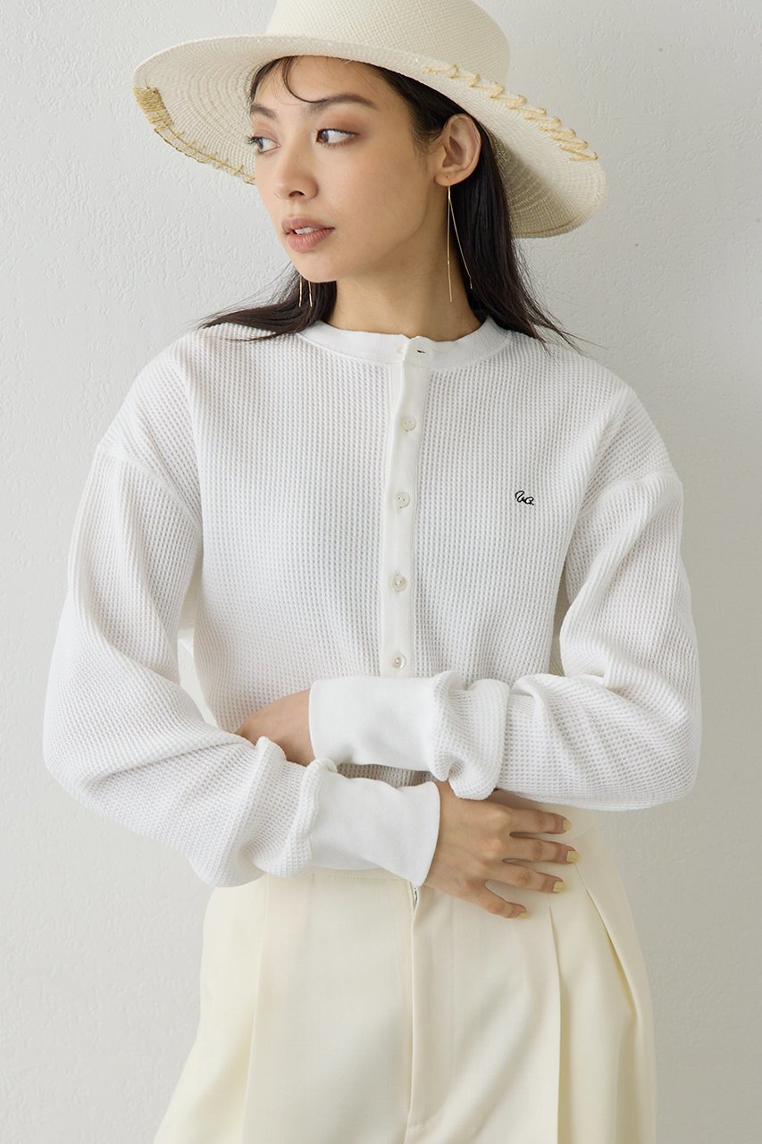 【ウィムガゼット/Whim Gazette】のサーマルヘンリープルオーバー インテリア・キッズ・メンズ・レディースファッション・服の通販 founy(ファニー) ファッション Fashion レディースファッション Fashion for Women トップス・カットソー Cut & Sew Tops シャツ・ブラウス・オフィスカジュアル Elegant Blouses & Button-Ups ロングTシャツ・Tシャツ Longline T-Shirts & Tees カジュアルプルオーバー・ニットトップス Pullovers & Knit Tops / Casual Pullovers カットソー・ベーシックTシャツ Cut-and-Sewn Tops / Stretch Tees & Basics スリーブ Sleeve, Long Sleeve / Short Sleeve ロング Long, Long-Length ワッフル Waffle, Waffle Knit オフホワイト|ID: prp329100004902181 ipo3291000000036685646
