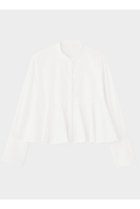 【ル フィル/LE PHIL】のブロードショートペプラムブラウス 人気、トレンドファッション・服の通販 founy(ファニー) ファッション Fashion レディースファッション Fashion for Women トップス・カットソー Cut & Sew Tops シャツ・ブラウス・オフィスカジュアル Elegant Blouses & Button-Ups カフス Cuff Design クラシック Classic, Timeless Style スタンダード Standard, Basic スタンド Stand Collar, Upright Stand スリーブ Sleeve, Long Sleeve / Short Sleeve フレア Flare, Flared ロング Long, Long-Length エレガント 上品 Elegant thumbnail ホワイト|ID: prp329100004902182 ipo3291000000036685654