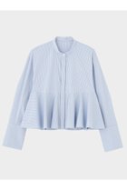 【ル フィル/LE PHIL】のブロードショートペプラムブラウス 人気、トレンドファッション・服の通販 founy(ファニー) ファッション Fashion レディースファッション Fashion for Women トップス・カットソー Cut & Sew Tops シャツ・ブラウス・オフィスカジュアル Elegant Blouses & Button-Ups カフス Cuff Design クラシック Classic, Timeless Style スタンダード Standard, Basic スタンド Stand Collar, Upright Stand スリーブ Sleeve, Long Sleeve / Short Sleeve フレア Flare, Flared ロング Long, Long-Length エレガント 上品 Elegant thumbnail ブルー|ID: prp329100004902182 ipo3291000000036685655