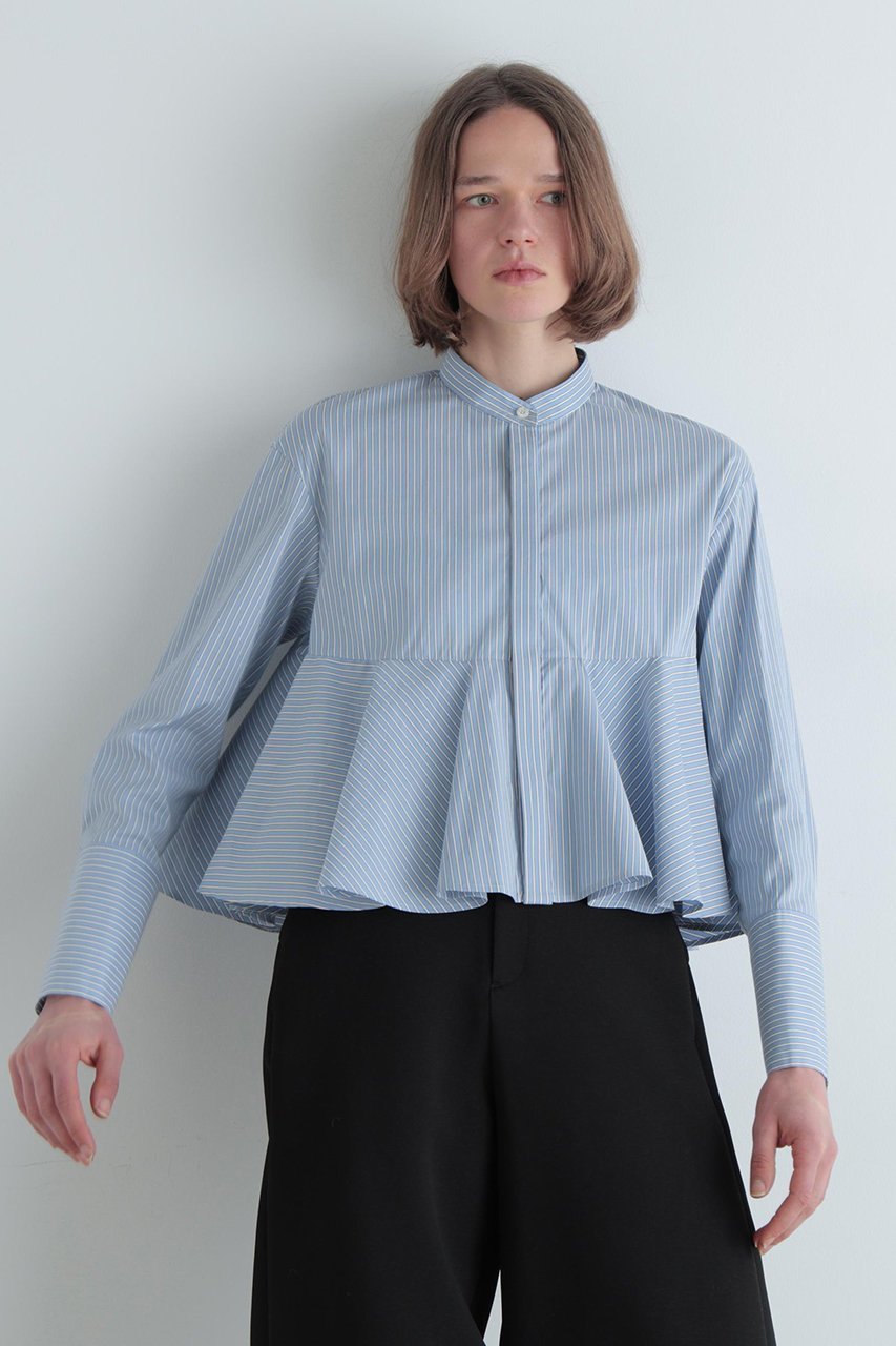 【ル フィル/LE PHIL】のブロードショートペプラムブラウス 人気、トレンドファッション・服の通販 founy(ファニー) ファッション Fashion レディースファッション Fashion for Women トップス・カットソー Cut & Sew Tops シャツ・ブラウス・オフィスカジュアル Elegant Blouses & Button-Ups カフス Cuff Design クラシック Classic, Timeless Style スタンダード Standard, Basic スタンド Stand Collar, Upright Stand スリーブ Sleeve, Long Sleeve / Short Sleeve フレア Flare, Flared ロング Long, Long-Length エレガント 上品 Elegant other-2|ID: prp329100004902182 ipo3291000000036685657