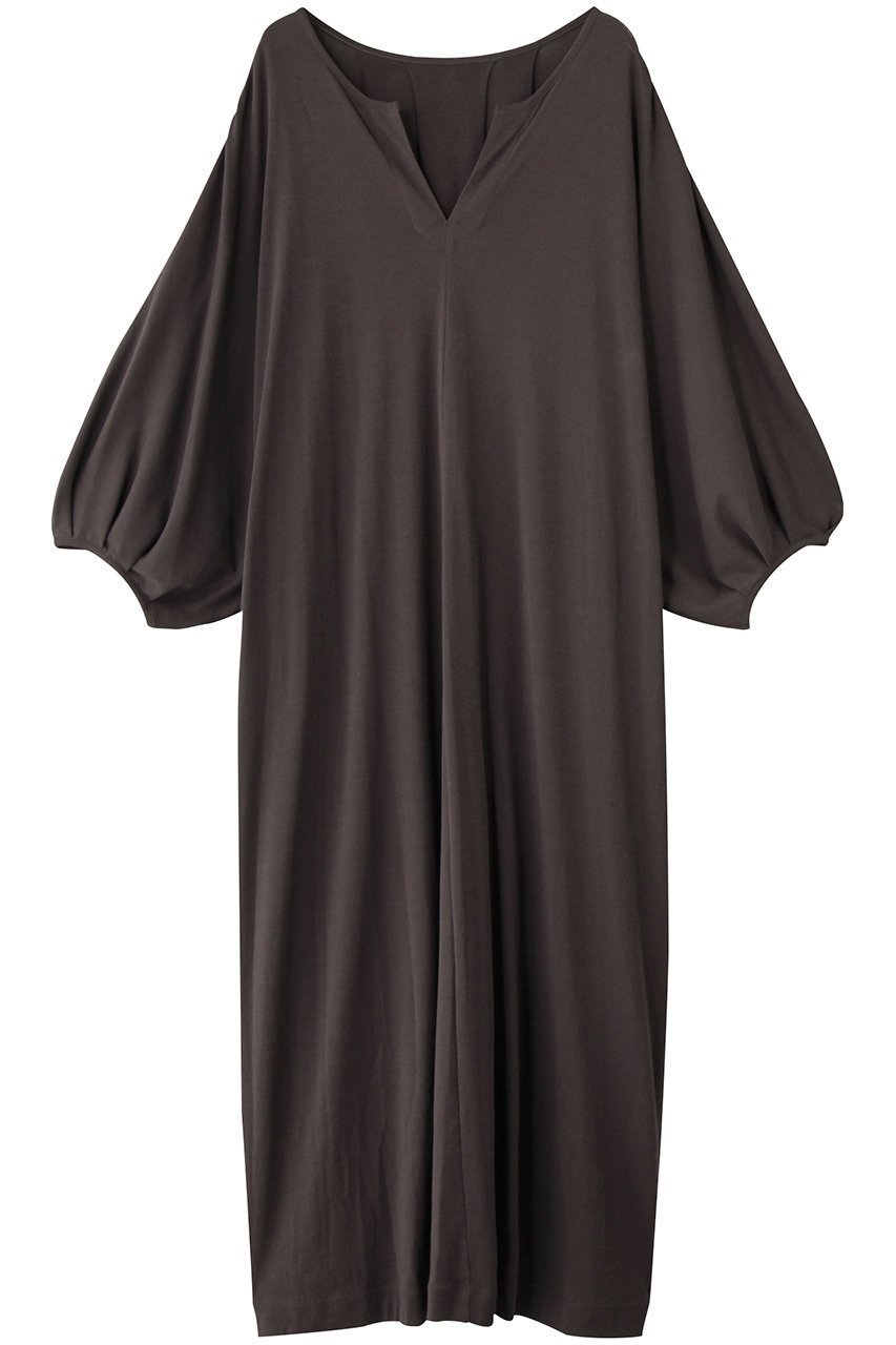 【プレインピープル/PLAIN PEOPLE】の超強撚フライス五分袖ワンピース インテリア・キッズ・メンズ・レディースファッション・服の通販 founy(ファニー) 　ファッション　Fashion　レディースファッション　Fashion for Women　ワンピース　Dresses　チュニック　Tunic Tops & Dresses　シアー　Sheer, See-Through　シューズ　Shoes, Footwear　チュニック　Tunic, Long Top　ロング　Long, Long-Length　定番　Standard, Basic Item　グレー|ID: prp329100004902185 ipo3291000000036685683