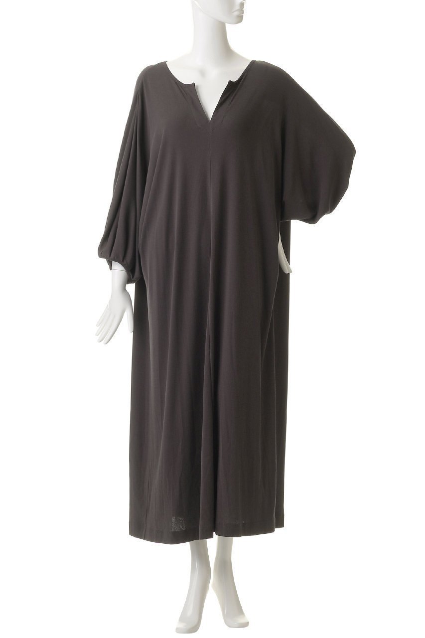 【プレインピープル/PLAIN PEOPLE】の超強撚フライス五分袖ワンピース 人気、トレンドファッション・服の通販 founy(ファニー) 　ファッション　Fashion　レディースファッション　Fashion for Women　ワンピース　Dresses　チュニック　Tunic Tops & Dresses　シアー　Sheer, See-Through　シューズ　Shoes, Footwear　チュニック　Tunic, Long Top　ロング　Long, Long-Length　定番　Standard, Basic Item　other-2|ID: prp329100004902185 ipo3291000000036685685