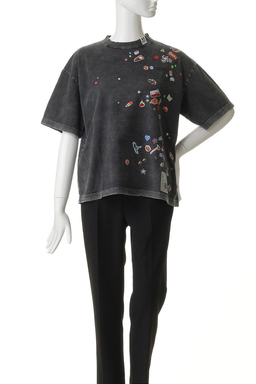 【メゾン ミハラヤスヒロ/Maison MIHARA YASUHIRO】の【Maison MIHARA YASUHIRO】BLEACHED KIDS STICKER Tシャツ 人気、トレンドファッション・服の通販 founy(ファニー) 　ファッション　Fashion　レディースファッション　Fashion for Women　トップス・カットソー　Cut & Sew Tops　シャツ・ブラウス・オフィスカジュアル　Elegant Blouses & Button-Ups　ロングTシャツ・Tシャツ　Longline T-Shirts & Tees　カットソー・ベーシックTシャツ　Cut-and-Sewn Tops / Stretch Tees & Basics　ショート　Short, Short Length　スリーブ　Sleeve, Long Sleeve / Short Sleeve　ダメージ　Distressed, Destroyed　other-2|ID: prp329100004902212 ipo3291000000036685920