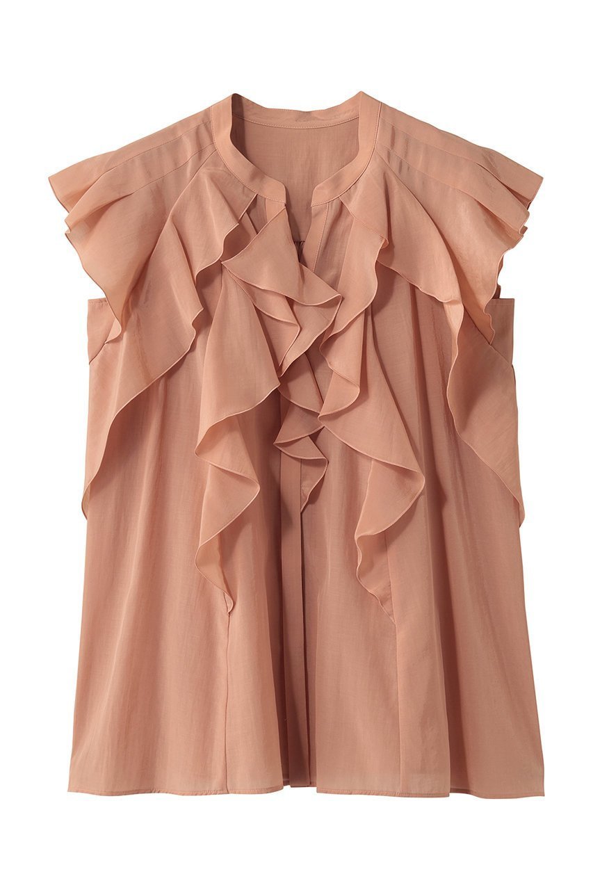 【アナイ/ANAYI】のライトローンラッフル ブラウス インテリア・キッズ・メンズ・レディースファッション・服の通販 founy(ファニー) 　ファッション　Fashion　レディースファッション　Fashion for Women　トップス・カットソー　Cut & Sew Tops　シャツ・ブラウス・オフィスカジュアル　Elegant Blouses & Button-Ups　アシンメトリー　Asymmetrical Style　エアリー　Airy Texture　シアー　Sheer, See-Through　ショート　Short, Short Length　スリーブ　Sleeve, Long Sleeve / Short Sleeve　ヨーク　Yoke, Yoke Design　ラッフル　Ruffle, Frill　ロング　Long, Long-Length　エレガント 上品　Elegant　新作・新入荷　New Arrivals / New In　コーラル|ID: prp329100004902225 ipo3291000000036686098