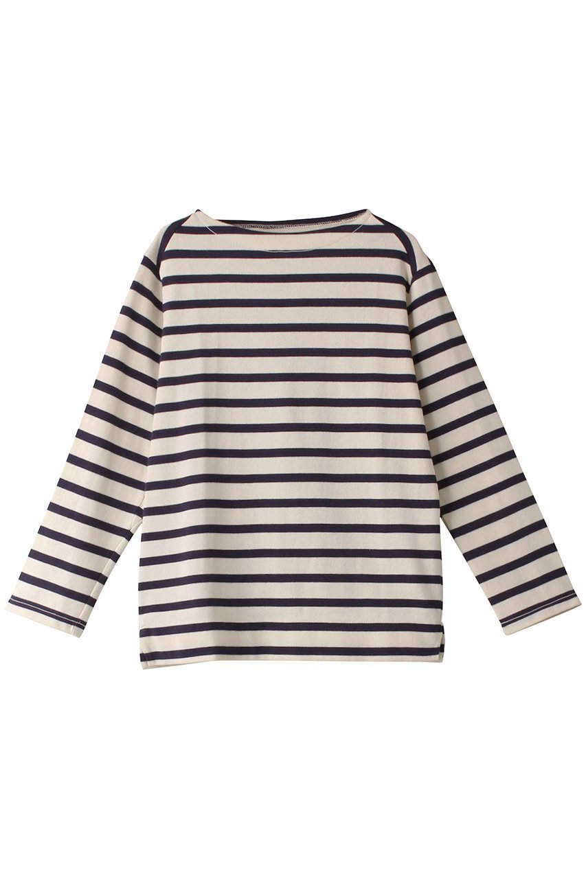 【マルティニーク/martinique】の【Armor-lux】90557B森デザインクルーネック長袖 インテリア・キッズ・メンズ・レディースファッション・服の通販 founy(ファニー) 　ファッション　Fashion　レディースファッション　Fashion for Women　トップス・カットソー　Cut & Sew Tops　シャツ・ブラウス・オフィスカジュアル　Elegant Blouses & Button-Ups　ロングTシャツ・Tシャツ　Longline T-Shirts & Tees　カットソー・ベーシックTシャツ　Cut-and-Sewn Tops / Stretch Tees & Basics　カットソー　Cut and Sewn Top　スリーブ　Sleeve, Long Sleeve / Short Sleeve　ドレス　Dress, One-Piece　フランス　France, French　ボーダー　Border, Stripe　ロング　Long, Long-Length　ワーク　Workwear, Utility Style　長袖　Long Sleeve, Full Sleeve　ナチュラル×ネイビー|ID: prp329100004902230 ipo3291000000036686204