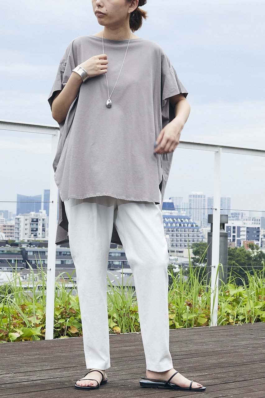 【プルミエ アロンディスモン/1er Arrondissement】のプレミアム天竺ニュアンストップス 人気、トレンドファッション・服の通販 founy(ファニー) 　ファッション　Fashion　レディースファッション　Fashion for Women　トップス・カットソー　Cut & Sew Tops　シャツ・ブラウス・オフィスカジュアル　Elegant Blouses & Button-Ups　ロングTシャツ・Tシャツ　Longline T-Shirts & Tees　カットソー・ベーシックTシャツ　Cut-and-Sewn Tops / Stretch Tees & Basics　ショート　Short, Short Length　スリット　Slit, Slit Detail　スリーブ　Sleeve, Long Sleeve / Short Sleeve　プレミアム　Premium, High-End　other-7|ID: prp329100004902231 ipo3291000000036686225