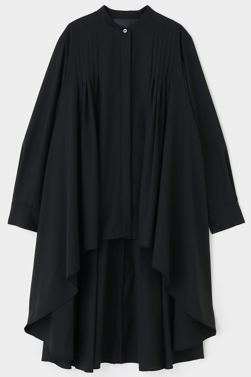 【ル フィル/LE PHIL】のライトウールボリュームブラウス インテリア・キッズ・メンズ・レディースファッション・服の通販 founy(ファニー) 　ファッション　Fashion　レディースファッション　Fashion for Women　トップス・カットソー　Cut & Sew Tops　シャツ・ブラウス・オフィスカジュアル　Elegant Blouses & Button-Ups　スタンダード　Standard, Basic　スタンド　Stand Collar, Upright Stand　スリーブ　Sleeve, Long Sleeve / Short Sleeve　ドレープ　Drape, Draping Fabric　ヘムライン　Hemline, Bottom Cut　ロング　Long, Long-Length　春　Spring　ブラック|ID: prp329100004902234 ipo3291000000036686252