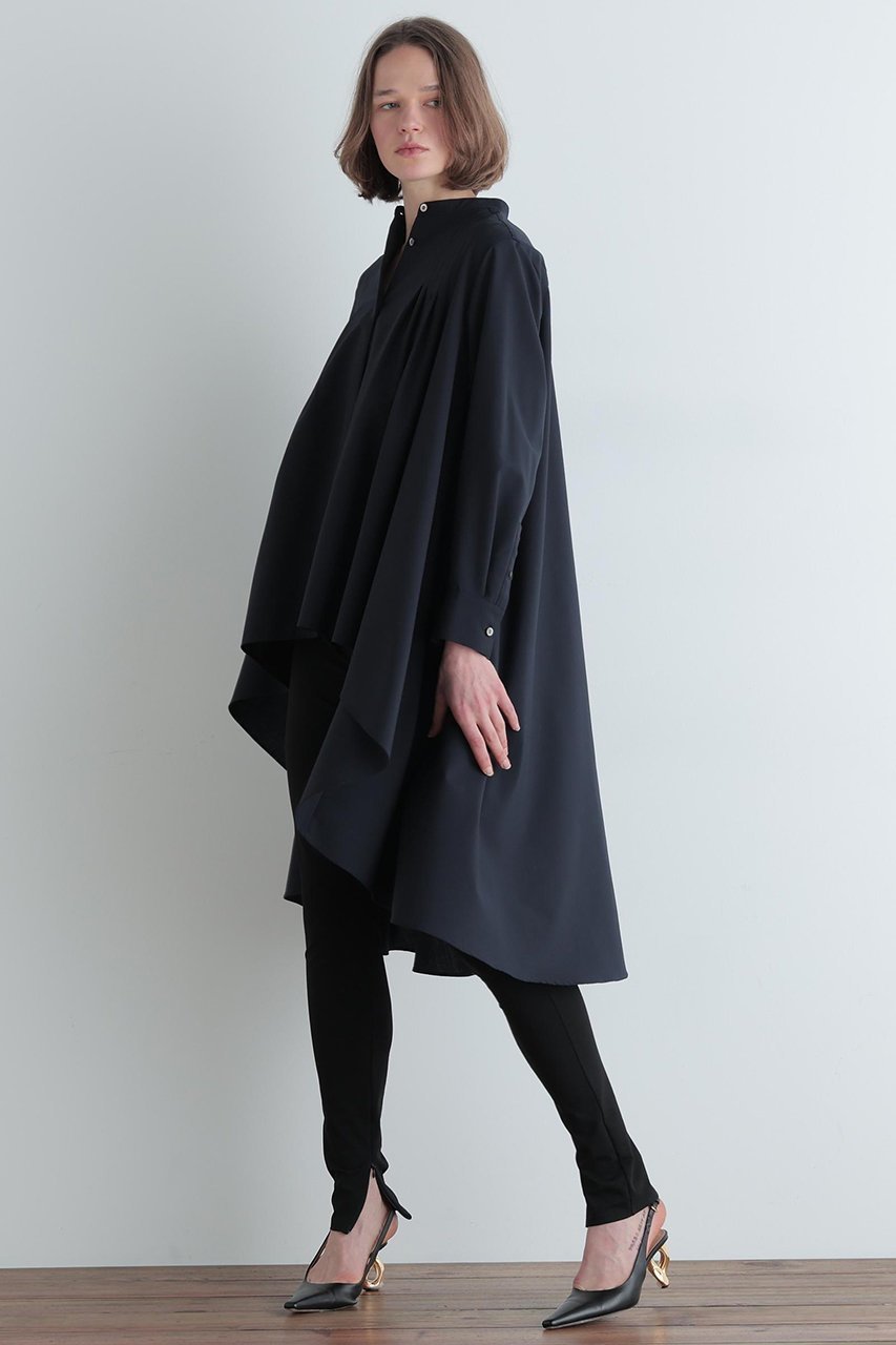 【ル フィル/LE PHIL】のライトウールボリュームブラウス 人気、トレンドファッション・服の通販 founy(ファニー) 　ファッション　Fashion　レディースファッション　Fashion for Women　トップス・カットソー　Cut & Sew Tops　シャツ・ブラウス・オフィスカジュアル　Elegant Blouses & Button-Ups　スタンダード　Standard, Basic　スタンド　Stand Collar, Upright Stand　スリーブ　Sleeve, Long Sleeve / Short Sleeve　ドレープ　Drape, Draping Fabric　ヘムライン　Hemline, Bottom Cut　ロング　Long, Long-Length　春　Spring　other-3|ID: prp329100004902234 ipo3291000000036686255