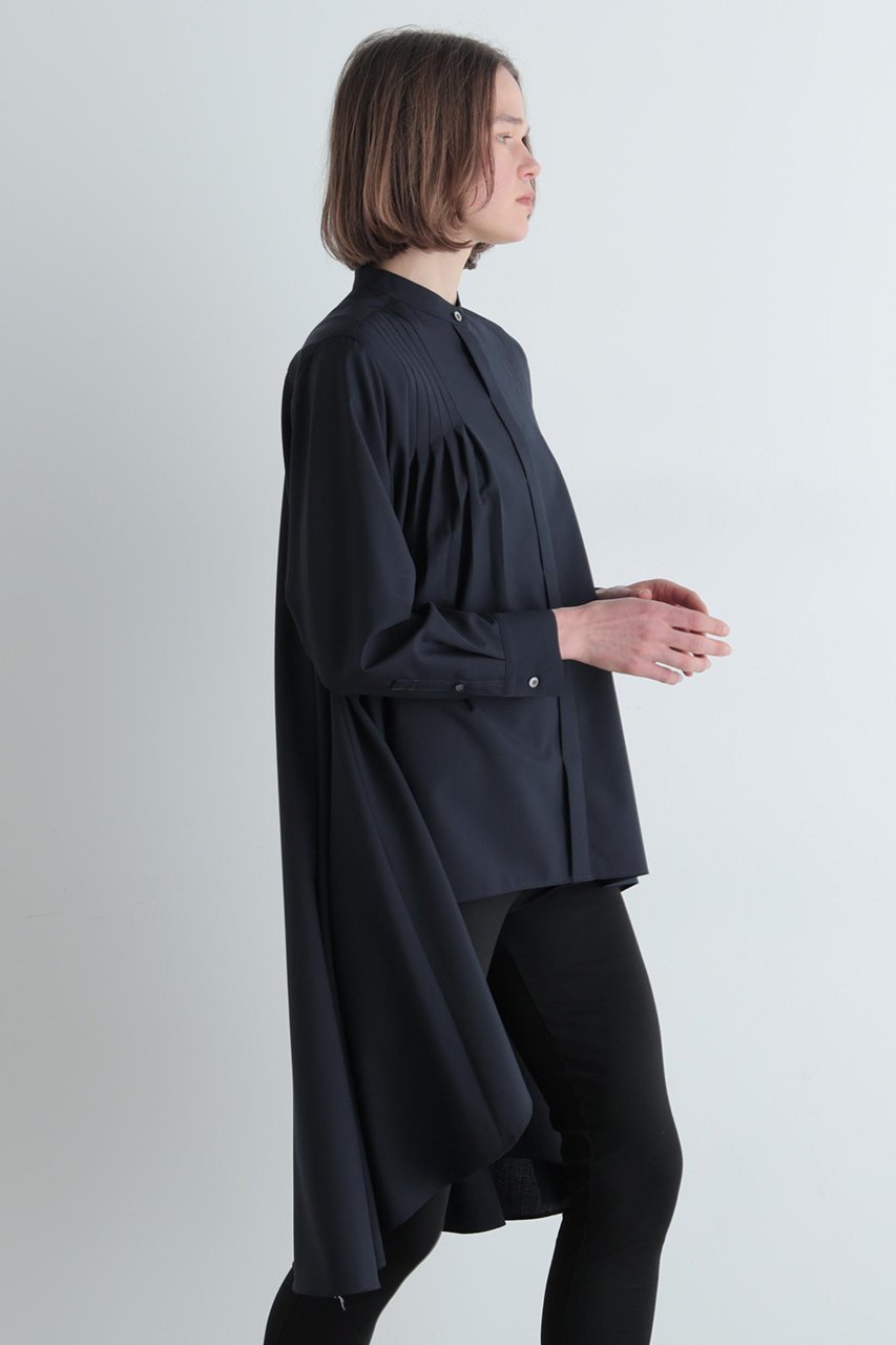 【ル フィル/LE PHIL】のライトウールボリュームブラウス 人気、トレンドファッション・服の通販 founy(ファニー) 　ファッション　Fashion　レディースファッション　Fashion for Women　トップス・カットソー　Cut & Sew Tops　シャツ・ブラウス・オフィスカジュアル　Elegant Blouses & Button-Ups　スタンダード　Standard, Basic　スタンド　Stand Collar, Upright Stand　スリーブ　Sleeve, Long Sleeve / Short Sleeve　ドレープ　Drape, Draping Fabric　ヘムライン　Hemline, Bottom Cut　ロング　Long, Long-Length　春　Spring　other-5|ID: prp329100004902234 ipo3291000000036686257