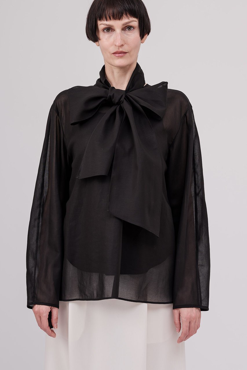 【ドメル/DOMELLE】のボウタイ ブラウス 人気、トレンドファッション・服の通販 founy(ファニー) 　ファッション　Fashion　レディースファッション　Fashion for Women　トップス・カットソー　Cut & Sew Tops　シャツ・ブラウス・オフィスカジュアル　Elegant Blouses & Button-Ups　おすすめ　Recommended / Our Picks　インナー　Innerwear　シアー　Sheer, See-Through　スリーブ　Sleeve, Long Sleeve / Short Sleeve　テクスチャー　Texture, Textured Fabric　バランス　Balance, Style Balance　フランス　France, French　ボックス　Boxy, Box Shape　ロング　Long, Long-Length　ワイド　Wide, Wide Fit　other-7|ID: prp329100004902239 ipo3291000000036686309