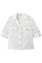 【エムダブリュー/MW】のトリアセテート(D) Vネック ハーフスリーブ ブラウス 人気、トレンドファッション・服の通販 founy(ファニー) ファッション Fashion レディースファッション Fashion for Women トップス・カットソー Cut & Sew Tops シャツ・ブラウス・オフィスカジュアル Elegant Blouses & Button-Ups Vネックトップス V-Neck Tops / V-Cut Neckline Shirts イレギュラー Irregular Design ギャザー Gathered, Ruffled ショート Short, Short Length スリーブ Sleeve, Long Sleeve / Short Sleeve ハーフ Half, Half-Length エレガント 上品 Elegant 定番 Standard, Basic Item 新作・新入荷 New Arrivals / New In thumbnail ホワイト|ID: prp329100004902245 ipo3291000000036686358