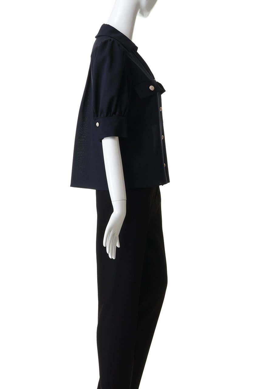 【エムダブリュー/MW】のトリアセテート(D) Vネック ハーフスリーブ ブラウス 人気、トレンドファッション・服の通販 founy(ファニー) 　ファッション　Fashion　レディースファッション　Fashion for Women　トップス・カットソー　Cut & Sew Tops　シャツ・ブラウス・オフィスカジュアル　Elegant Blouses & Button-Ups　Vネックトップス　V-Neck Tops / V-Cut Neckline Shirts　イレギュラー　Irregular Design　ギャザー　Gathered, Ruffled　ショート　Short, Short Length　スリーブ　Sleeve, Long Sleeve / Short Sleeve　ハーフ　Half, Half-Length　エレガント 上品　Elegant　定番　Standard, Basic Item　新作・新入荷　New Arrivals / New In　other-3|ID: prp329100004902245 ipo3291000000036686361