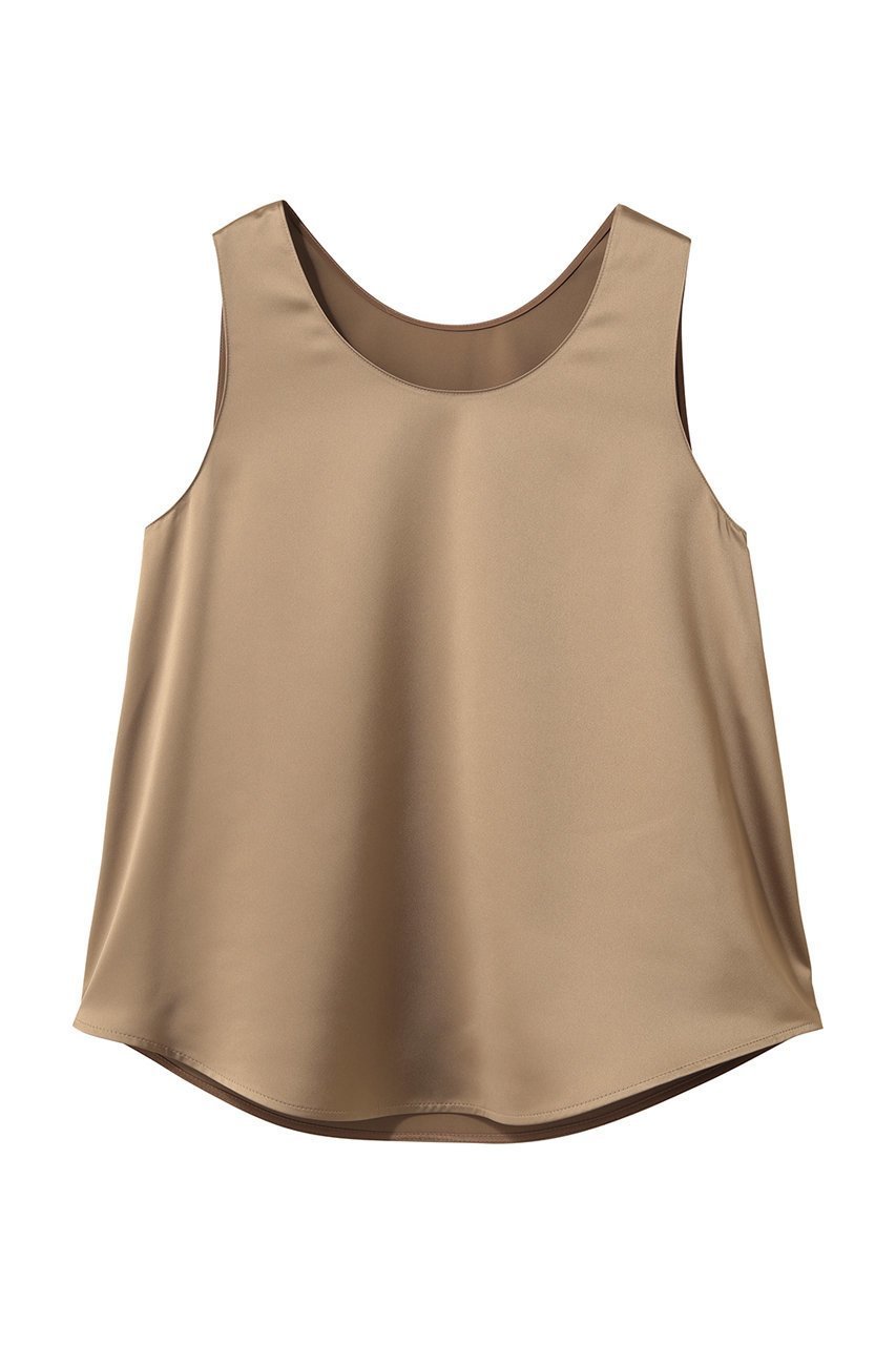 【アルアバイル/allureville】のサテンタンクブラウス インテリア・キッズ・メンズ・レディースファッション・服の通販 founy(ファウニー) 　ファッション　Fashion　レディースファッション　Fashion for Women　トップス・カットソー　Cut & Sew Tops　キャミソール&ノースリーブ　Camisoles & Sleeveless Tops　シャツ・ブラウス・オフィスカジュアル　Elegant Blouses & Button-Ups　おすすめ　Recommended / Our Picks　とろみ　Fluid, Flowy Fabric　インナー　Innerwear　サテン　Satin, Glossy Fabric　シンプル　Simple, Minimal　ジャケット　Jacket, Outerwear　セットアップ　Set-Up, Coordinated Outfit　タンク　Tank Top, Sleeveless Top　ノースリーブ　Sleeveless, No-Sleeve　リュクス　Luxury, Elegant, High-End, Chic　ワイド　Wide, Wide Fit　エレガント 上品　Elegant　再入荷　Restock / Back in Stock　キャメル|ID: prp329100004902248 ipo3291000000037029124