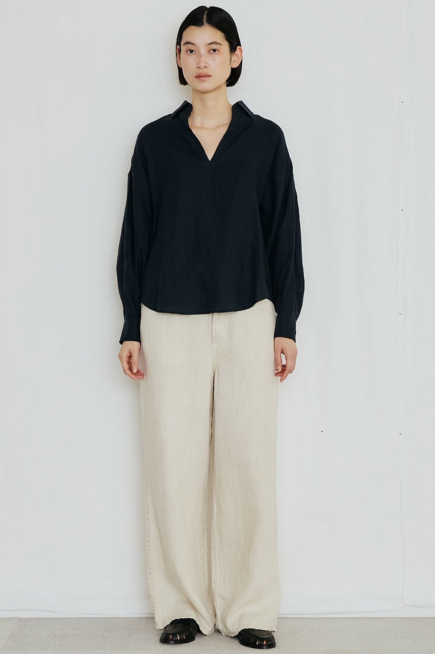 【ティッカ/TICCA】のリネンスキッパーシャツ 人気、トレンドファッション・服の通販 founy(ファニー) 　ファッション　Fashion　レディースファッション　Fashion for Women　トップス・カットソー　Cut & Sew Tops　シャツ・ブラウス・オフィスカジュアル　Elegant Blouses & Button-Ups　エレガント 上品　Elegant　スキッパー　Skipper, Open Collar　スリーブ　Sleeve, Long Sleeve / Short Sleeve　フィット　Fit, Slim Fit　リネン　Linen, Linen Fabric　リラックス　Relax, Relaxed Fit　ロング　Long, Long-Length　夏　Summer　other-6|ID: prp329100004902271 ipo3291000000036686613