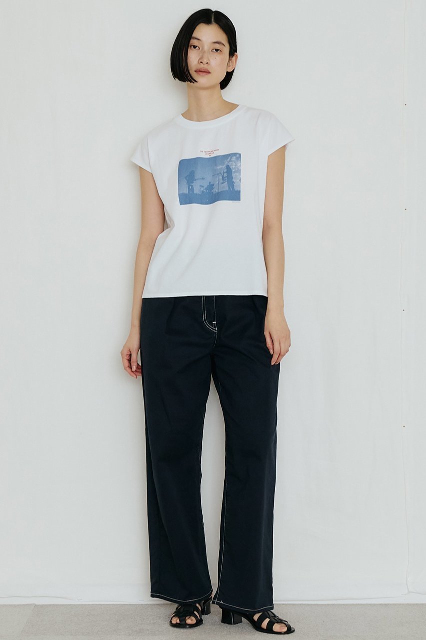【ティッカ/TICCA】のRadio velvetフレンチTシャツ 人気、トレンドファッション・服の通販 founy(ファニー) ファッション Fashion レディースファッション Fashion for Women トップス・カットソー Cut & Sew Tops シャツ・ブラウス・オフィスカジュアル Elegant Blouses & Button-Ups ロングTシャツ・Tシャツ Longline T-Shirts & Tees カットソー・ベーシックTシャツ Cut-and-Sewn Tops / Stretch Tees & Basics カッティング Cutting Detail ショート Short, Short Length シンプル Simple, Minimal スリーブ Sleeve, Long Sleeve / Short Sleeve フレンチ French, French Style フロント Front, Front Design プリント Print, Printed Pattern other-6|ID: prp329100004902274 ipo3291000000036686640