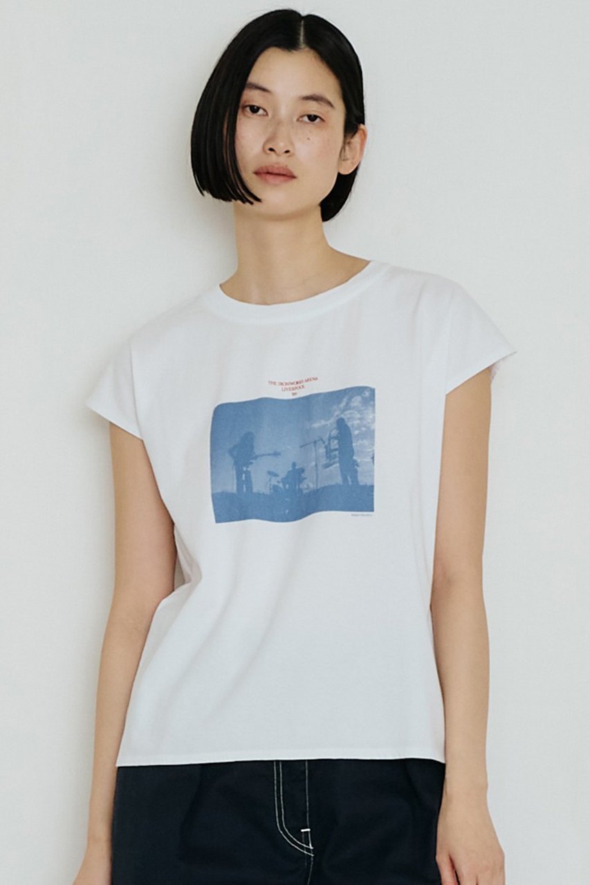 【ティッカ/TICCA】のRadio velvetフレンチTシャツ 人気、トレンドファッション・服の通販 founy(ファニー) ファッション Fashion レディースファッション Fashion for Women トップス・カットソー Cut & Sew Tops シャツ・ブラウス・オフィスカジュアル Elegant Blouses & Button-Ups ロングTシャツ・Tシャツ Longline T-Shirts & Tees カットソー・ベーシックTシャツ Cut-and-Sewn Tops / Stretch Tees & Basics カッティング Cutting Detail ショート Short, Short Length シンプル Simple, Minimal スリーブ Sleeve, Long Sleeve / Short Sleeve フレンチ French, French Style フロント Front, Front Design プリント Print, Printed Pattern other-7|ID: prp329100004902274 ipo3291000000036686641