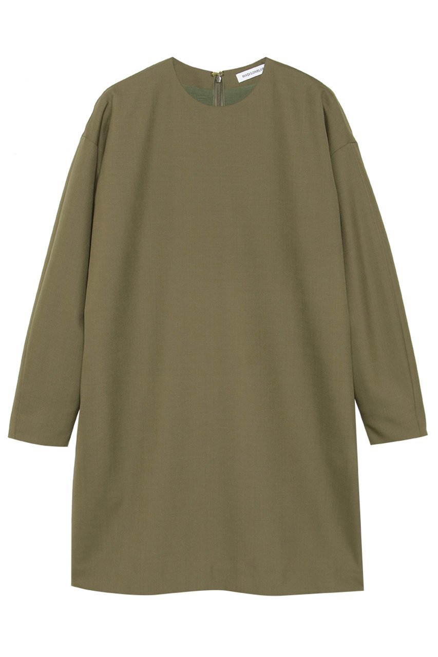 【マディソンブルー/MADISONBLUE】のCREW NECK L/S DRESS W/M クルーネックドレス インテリア・キッズ・メンズ・レディースファッション・服の通販 founy(ファニー) ファッション Fashion レディースファッション Fashion for Women ワンピース Dresses フォーマル・パーティードレス・結婚式用ドレス Elegant & Casual Dresses チュニック Tunic Tops & Dresses なめらか Smooth, Silky Texture シンプル Simple, Minimal チュニック Tunic, Long Top ドレス Dress, One-Piece ポケット Pocket, Pocket Detail 夏 Summer カーキ|ID: prp329100004902279 ipo3291000000036686722