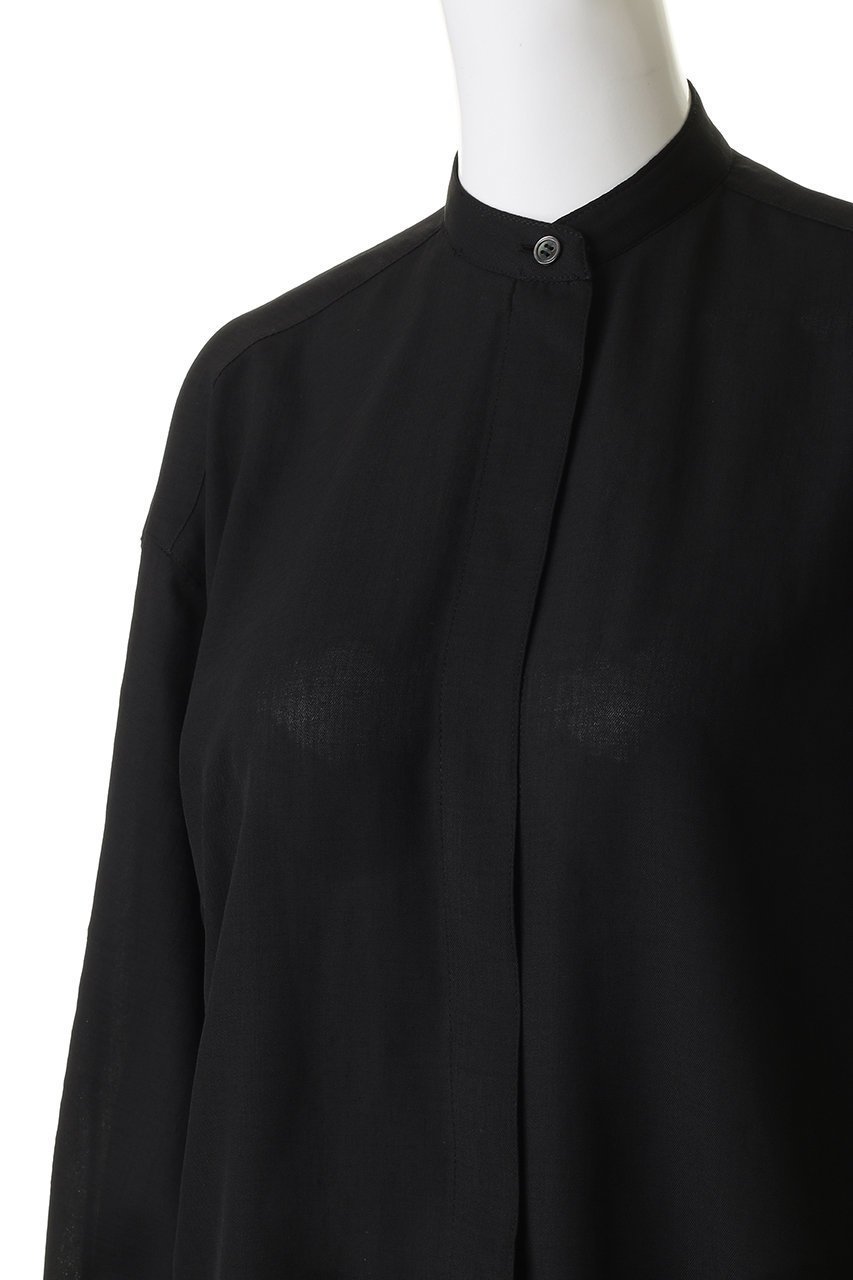 【フローレント/FLORENT】のリネンライクツイル バンドカラーシャツ 人気、トレンドファッション・服の通販 founy(ファニー) 　ファッション　Fashion　レディースファッション　Fashion for Women　トップス・カットソー　Cut & Sew Tops　シャツ・ブラウス・オフィスカジュアル　Elegant Blouses & Button-Ups　スリーブ　Sleeve, Long Sleeve / Short Sleeve　ドレープ　Drape, Draping Fabric　ファブリック　Fabric, Textile　ロング　Long, Long-Length　エレガント 上品　Elegant　新作・新入荷　New Arrivals / New In　ビジネス 仕事 通勤　Business / Work / Commuting　other-5|ID: prp329100004902280 ipo3291000000036686733