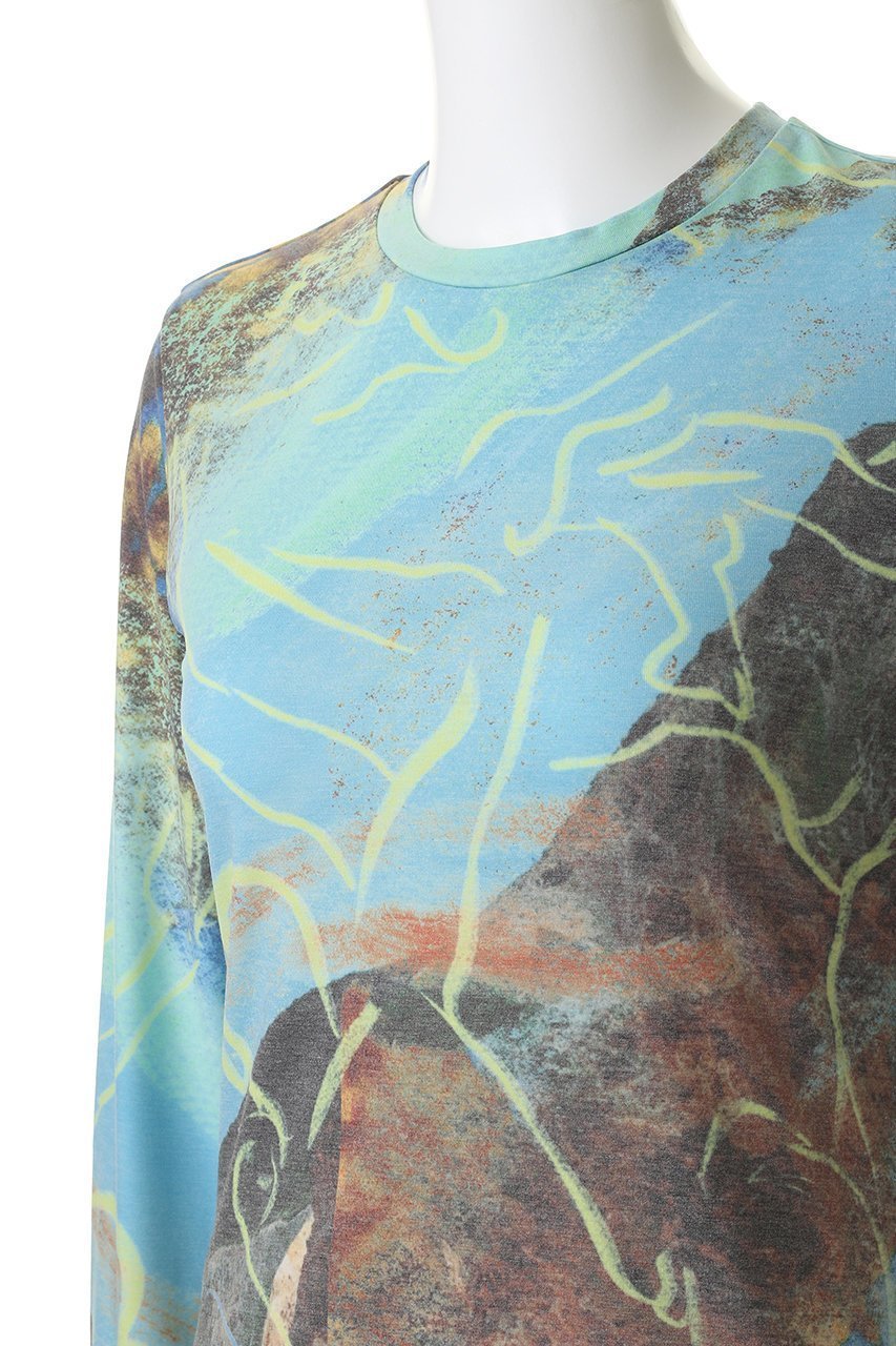 【メゾンスペシャル/MAISON SPECIAL】のImagination Print Tops/イマジネーションプリントトップス 人気、トレンドファッション・服の通販 founy(ファニー) ファッション Fashion レディースファッション Fashion for Women トップス・カットソー Cut & Sew Tops シャツ・ブラウス・オフィスカジュアル Elegant Blouses & Button-Ups ロングTシャツ・Tシャツ Longline T-Shirts & Tees カットソー・ベーシックTシャツ Cut-and-Sewn Tops / Stretch Tees & Basics スリーブ Sleeve, Long Sleeve / Short Sleeve プリント Print, Printed Pattern ロング Long, Long-Length 再入荷 Restock / Back in Stock other-5|ID: prp329100004902282 ipo3291000000036712651