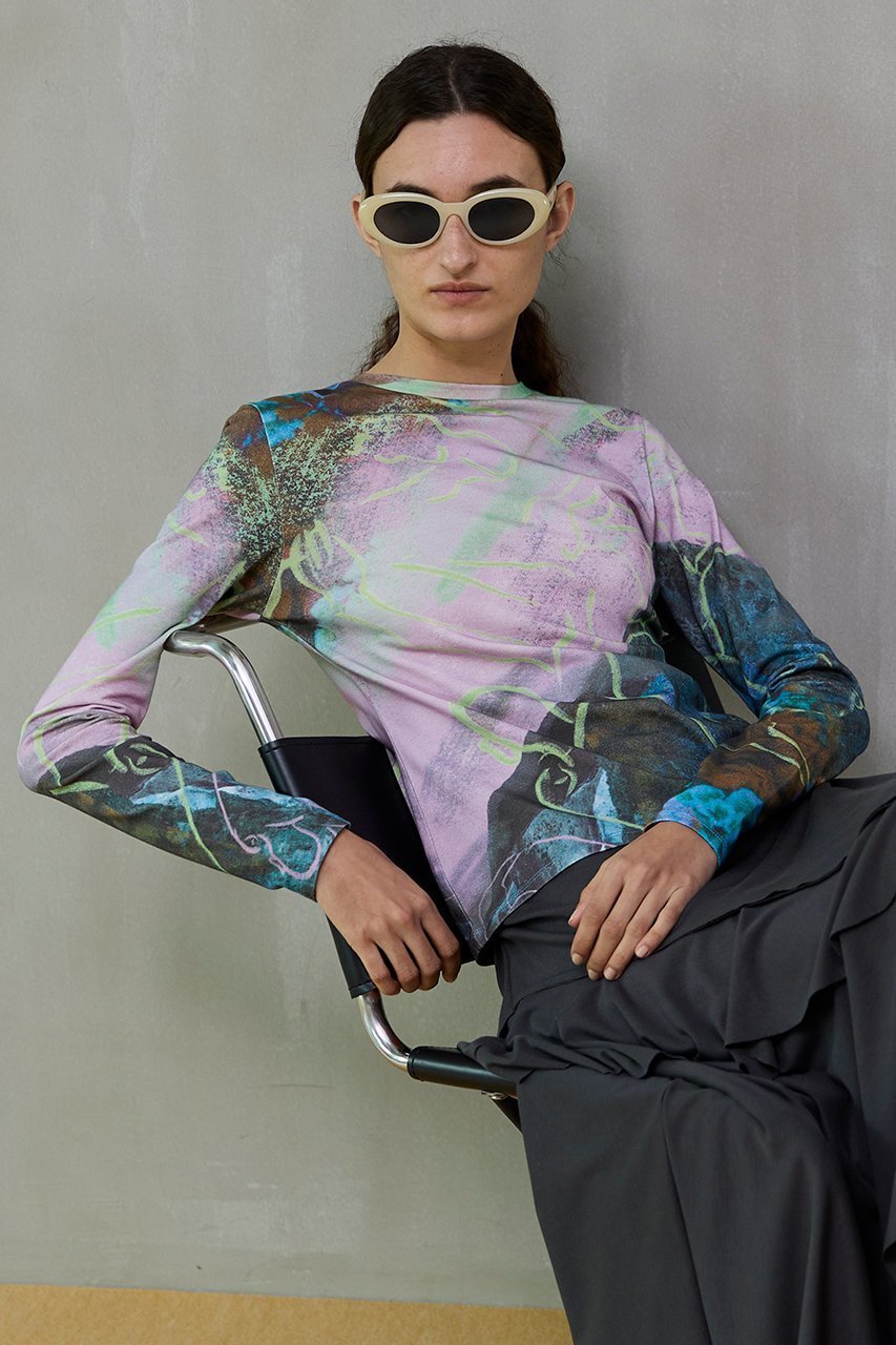 【メゾンスペシャル/MAISON SPECIAL】のImagination Print Tops/イマジネーションプリントトップス 人気、トレンドファッション・服の通販 founy(ファニー) ファッション Fashion レディースファッション Fashion for Women トップス・カットソー Cut & Sew Tops シャツ・ブラウス・オフィスカジュアル Elegant Blouses & Button-Ups ロングTシャツ・Tシャツ Longline T-Shirts & Tees カットソー・ベーシックTシャツ Cut-and-Sewn Tops / Stretch Tees & Basics スリーブ Sleeve, Long Sleeve / Short Sleeve プリント Print, Printed Pattern ロング Long, Long-Length 再入荷 Restock / Back in Stock other-8|ID: prp329100004902282 ipo3291000000036712656