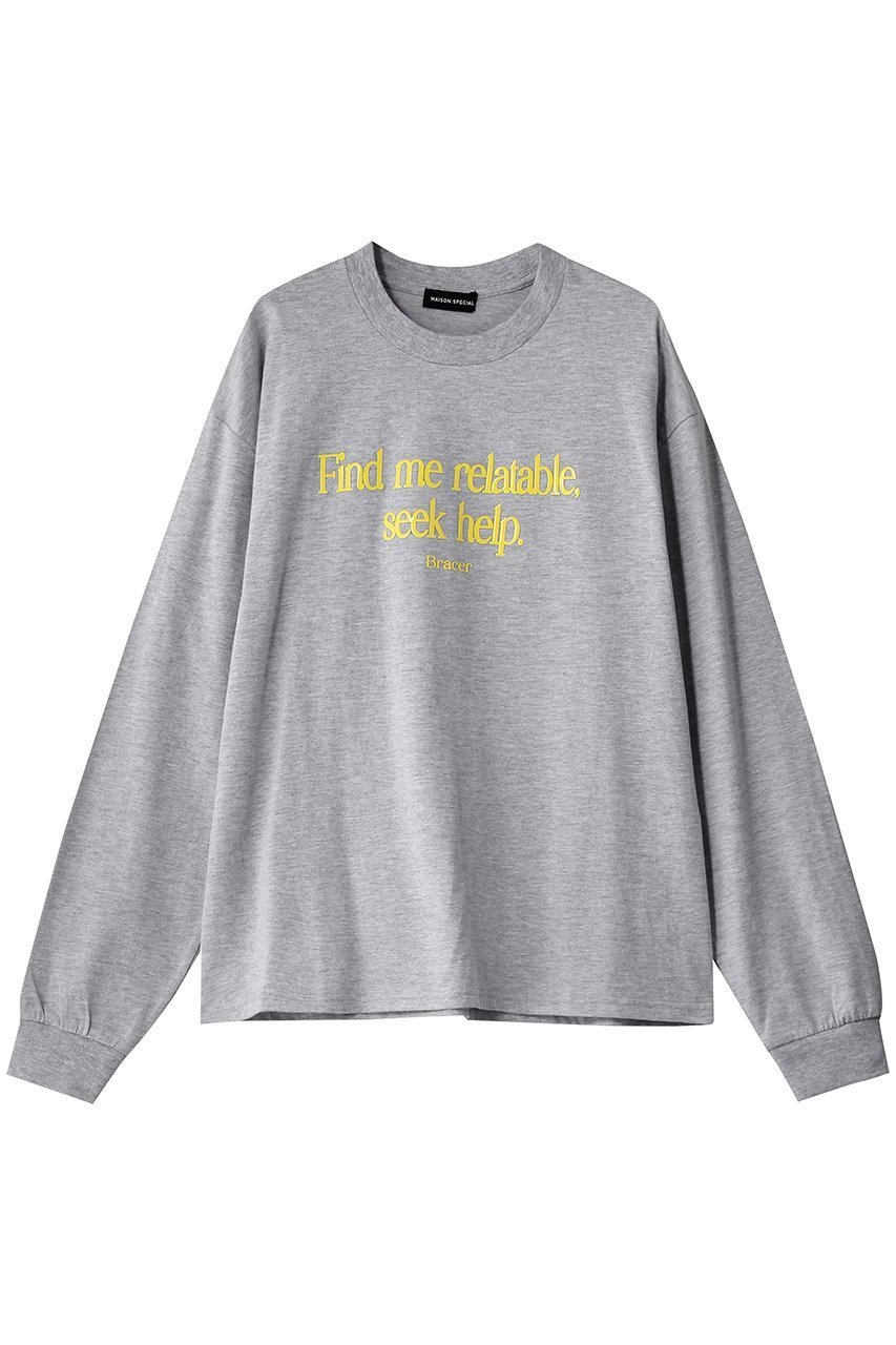 【メゾンスペシャル/MAISON SPECIAL】のFind Me Long T-Shirt/Find meロンTEE インテリア・キッズ・メンズ・レディースファッション・服の通販 founy(ファニー) ファッション Fashion レディースファッション Fashion for Women トップス・カットソー Cut & Sew Tops シャツ・ブラウス・オフィスカジュアル Elegant Blouses & Button-Ups ロングTシャツ・Tシャツ Longline T-Shirts & Tees カットソー・ベーシックTシャツ Cut-and-Sewn Tops / Stretch Tees & Basics グラフィック Graphic, Graphic Design シアー Sheer, See-Through スリーブ Sleeve, Long Sleeve / Short Sleeve チュール Tulip, Tulip Motif デニム Denim, Jeans Material フェミニン Feminine, Girly フロント Front, Front Design ボトム Bottoms, Lower Wear ロング Long, Long-Length 春 Spring GRY(グレー)|ID: prp329100004902283 ipo3291000000036686760