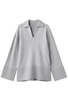 【アンクレイヴ/uncrave】のスウェットライクニット スキッパートップス 人気、トレンドファッション・服の通販 founy(ファニー) ファッション Fashion レディースファッション Fashion for Women トップス・カットソー Cut & Sew Tops ニット Knit Tops & Sweaters シャツ・ブラウス・オフィスカジュアル Elegant Blouses & Button-Ups レディースパーカー・カジュアルフーディー Casual Hoodies & Sweatshirts ロングTシャツ・Tシャツ Longline T-Shirts & Tees スウェット・クルーネックトップス Sweatshirts & Crewnecks / Relaxed Fit Sweat Tops カットソー・ベーシックTシャツ Cut-and-Sewn Tops / Stretch Tees & Basics スキッパー Skipper, Open Collar スリーブ Sleeve, Long Sleeve / Short Sleeve バランス Balance, Style Balance パターン Pattern, Design Print ボーダー Border, Stripe ミドル Middle Length, Mid Height ロング Long, Long-Length 無地 Plain, Solid Color thumbnail TOPグレー|ID: prp329100004902290 ipo3291000000036686841