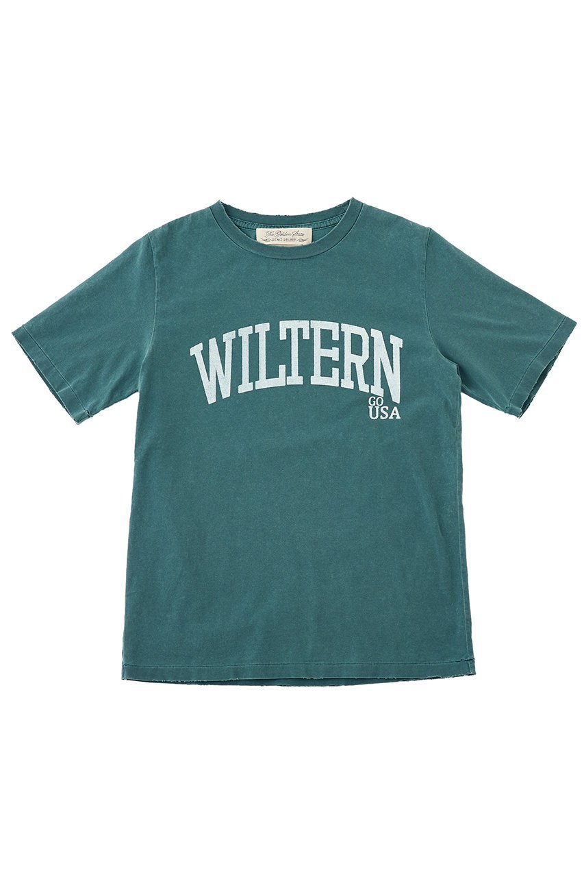 【ザ ストア バイ シー/THE STORE by C】の【REMI RELIEF】【別注】【WEB限定】WILTERNロゴTシャツ インテリア・キッズ・メンズ・レディースファッション・服の通販 founy(ファニー) ファッション Fashion レディースファッション Fashion for Women トップス・カットソー Cut & Sew Tops シャツ・ブラウス・オフィスカジュアル Elegant Blouses & Button-Ups ロングTシャツ・Tシャツ Longline T-Shirts & Tees カットソー・ベーシックTシャツ Cut-and-Sewn Tops / Stretch Tees & Basics カットソー Cut and Sewn Top ショート Short, Short Length スリーブ Sleeve, Long Sleeve / Short Sleeve ダメージ Distressed, Destroyed ベーシック Basic, Essential 別注 Limited Edition, Custom Order 半袖 Short Sleeve, Half Sleeve グリーン|ID: prp329100004902298 ipo3291000000036686926