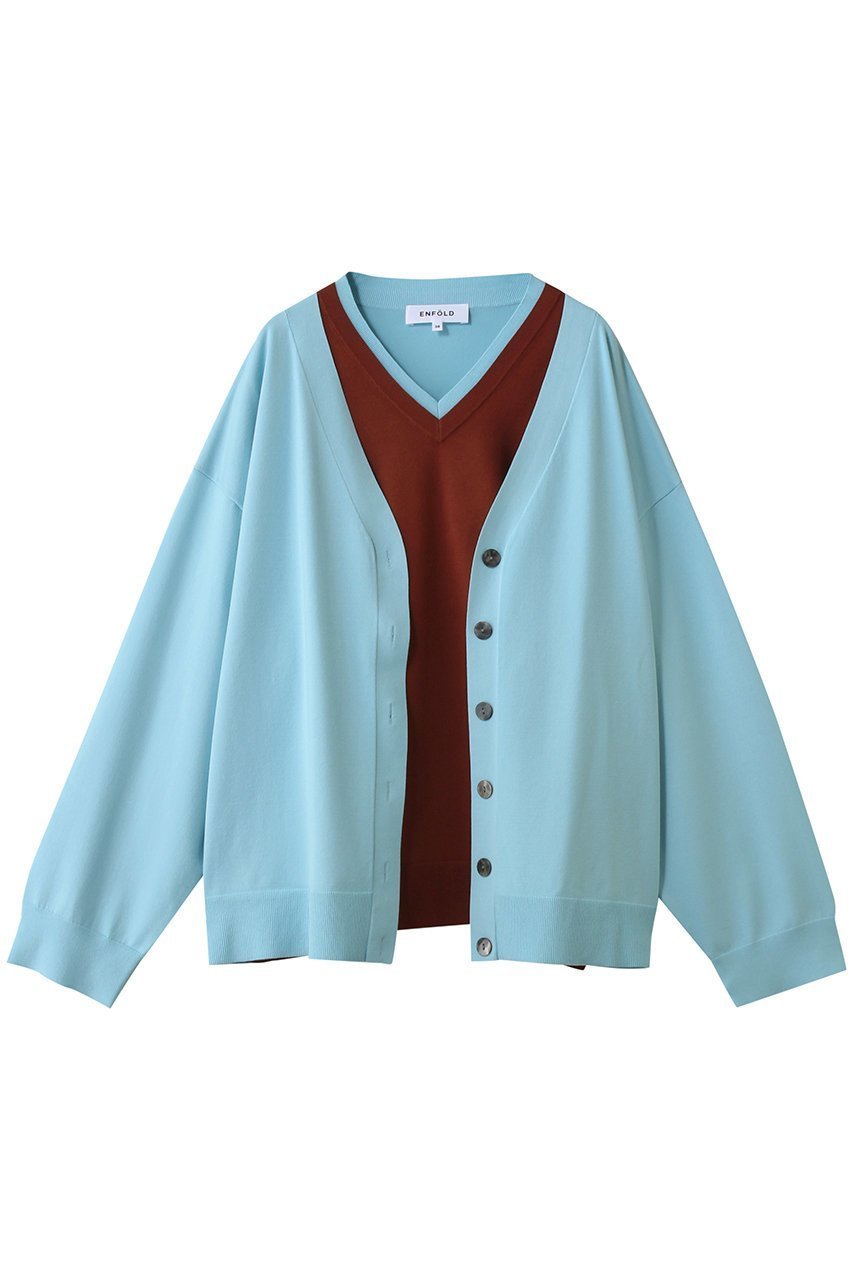 【エンフォルド/ENFOLD】のCLASSIC LAYERED PULLOVER 人気、トレンドファッション・服の通販 founy(ファニー) 　ファッション　Fashion　レディースファッション　Fashion for Women　トップス・カットソー　Cut & Sew Tops　シャツ・ブラウス・オフィスカジュアル　Elegant Blouses & Button-Ups　ロングTシャツ・Tシャツ　Longline T-Shirts & Tees　カジュアルプルオーバー・ニットトップス　Pullovers & Knit Tops / Casual Pullovers　カットソー・ベーシックTシャツ　Cut-and-Sewn Tops / Stretch Tees & Basics　おすすめ　Recommended / Our Picks　カーディガン　Cardigan, Knitwear　ストレッチ　Stretch, Stretchy Fabric　スリット　Slit, Slit Detail　スリーブ　Sleeve, Long Sleeve / Short Sleeve　ドッキング　Docking, Mixed Material　フィット　Fit, Slim Fit　ベーシック　Basic, Essential　ロング　Long, Long-Length　エレガント 上品　Elegant　 other-1|ID: prp329100004902305 ipo3291000000036686984