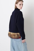 【ヒューエルミュージアム/hueLe Museum】の【STUMBLY】Fur Trim Combi Pullover ネイビー|ID: prp329100004902349 ipo3291000000036687423