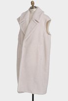 【ヒューエルミュージアム/hueLe Museum】の【STUMBLY】New Silhouette Boa Gilet ホワイト|ID: prp329100004902353 ipo3291000000036687462