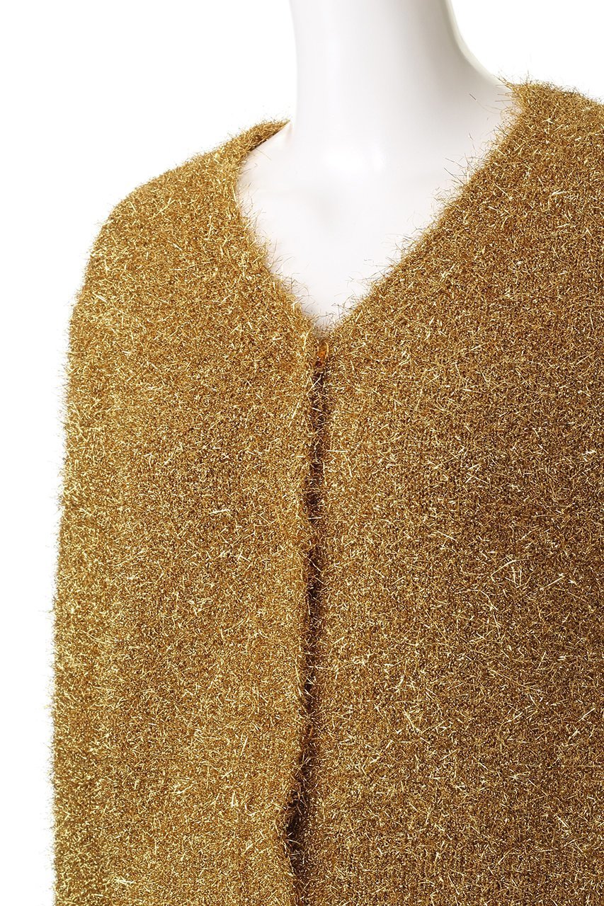 【オブリオ/AUBRIOT】のフィルムラメカーディガン 人気、トレンドファッション・服の通販 founy(ファニー) ファッション Fashion レディースファッション Fashion for Women トップス・カットソー Cut & Sew Tops ニット Knit Tops & Sweaters カーディガン・羽織り Layered Style Cardigans カーディガン Cardigan, Knitwear コンパクト Compact, Small Size フォルム Silhouette, Form ボックス Boxy, Box Shape メタリック Metallic, Shiny Finish モダン Modern, Contemporary other-5|ID: prp329100004902366 ipo3291000000036687576