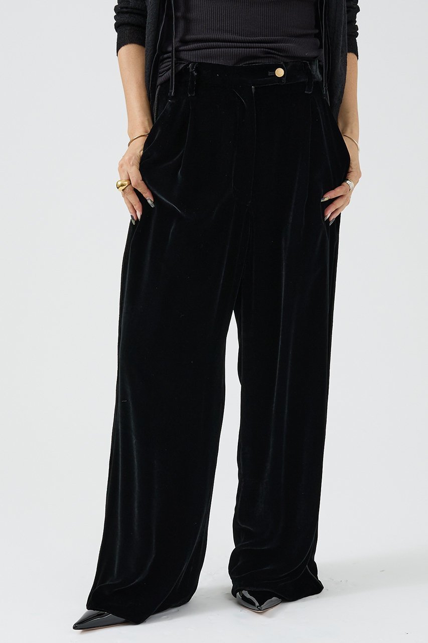 【デザイン ワークス/DESIGN WORKS】の【BEAUVET】シルク混ベロアパンツ 人気、トレンドファッション・服の通販 founy(ファニー) ファッション Fashion レディースファッション Fashion for Women パンツ Pants & Trousers シルク Silk, 100% Silk シンプル Simple, Minimal ジャケット Jacket, Outerwear フランス France, French ブレード Braid, Decorative Trim ベロア Velour, Soft Velvet リュクス Luxury, Elegant, High-End, Chic リラックス Relax, Relaxed Fit other-2|ID: prp329100004902373 ipo3291000000036687637