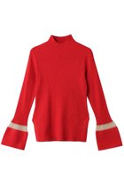 【ランバン オン ブルー/LANVIN en Bleu】のシアーポイントカフスリブニット 人気、トレンドファッション・服の通販 founy(ファニー) ファッション Fashion レディースファッション Fashion for Women トップス・カットソー Cut & Sew Tops ニット Knit Tops & Sweaters カジュアルプルオーバー・ニットトップス Pullovers & Knit Tops / Casual Pullovers インナー Innerwear カフス Cuff Design シアー Sheer, See-Through シンプル Simple, Minimal スリット Slit, Slit Detail フレア Flare, Flared リブニット Rib Knit, Ribbed Knit エレガント 上品 Elegant thumbnail レッド|ID: prp329100004902376 ipo3291000000036687671